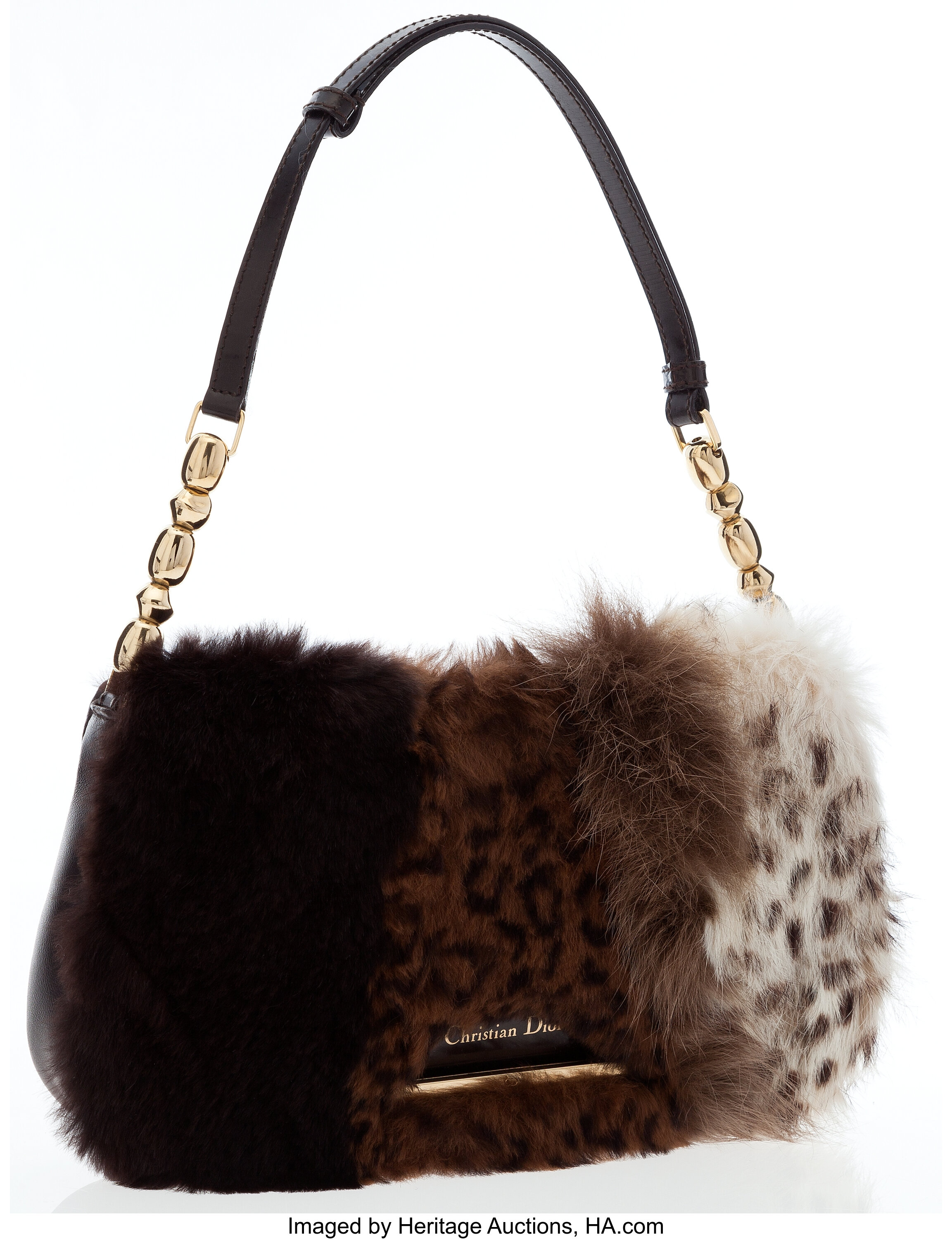 Dior fur outlet bag