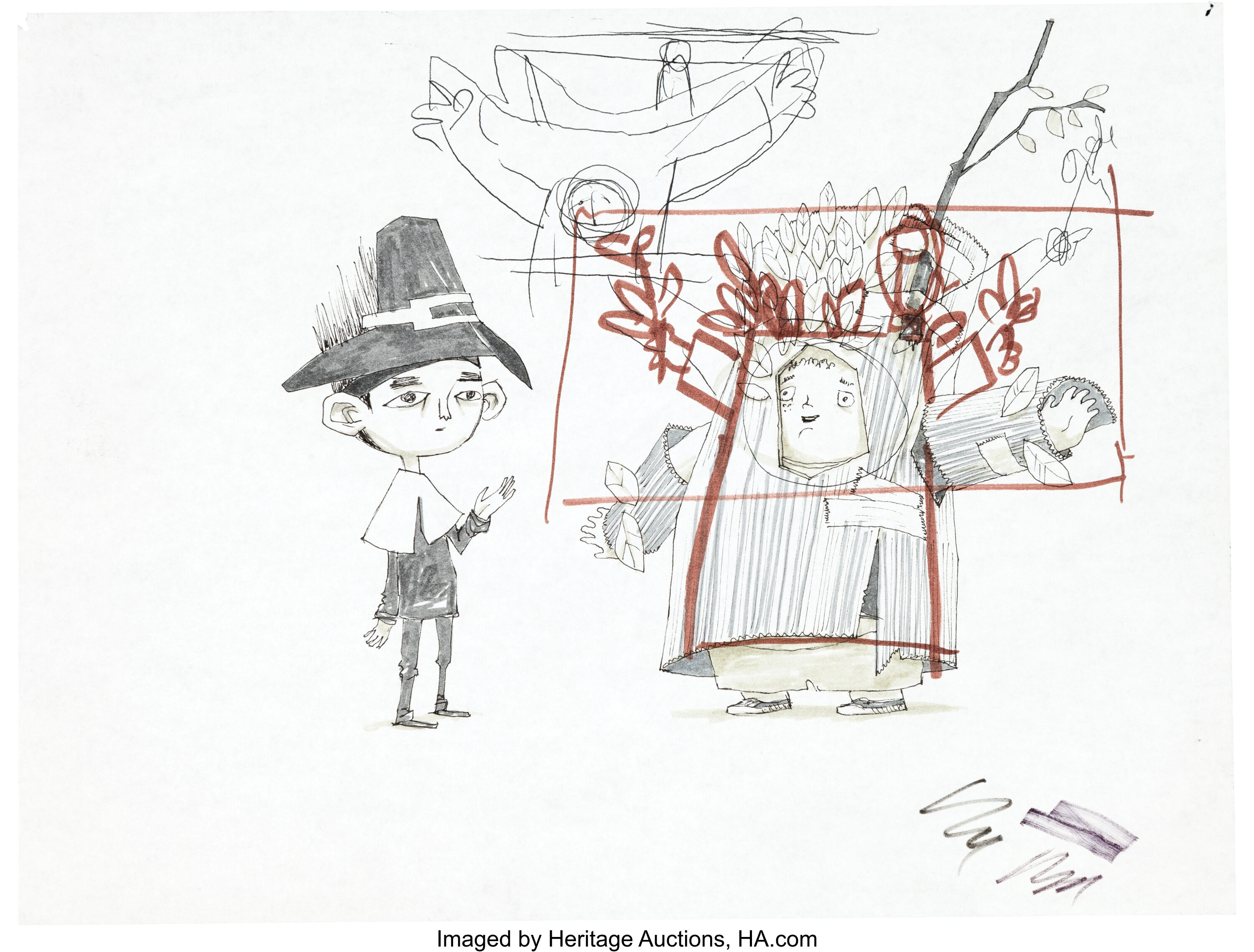 ParaNorman Norman, Neil, and Others Concept Original Artwork Group 