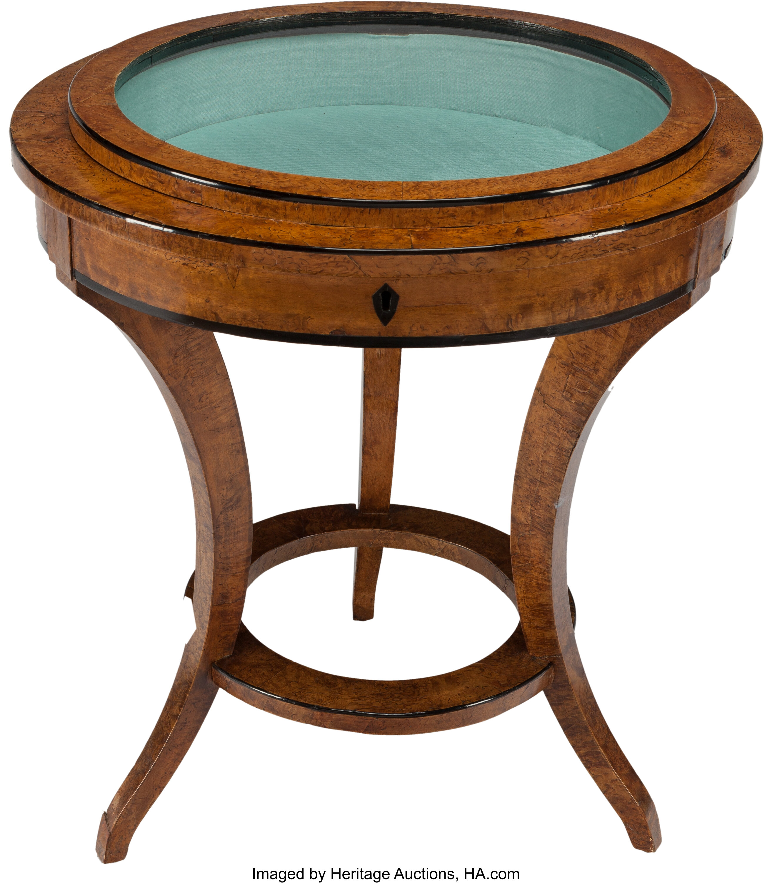 A Biedermeier Style Satinwood Vitrine Table Circa 1900 28 Inches Lot 61231 Heritage Auctions