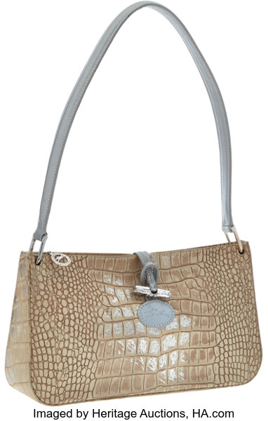 Longchamp Crocodile-Embossed Leather Handbags