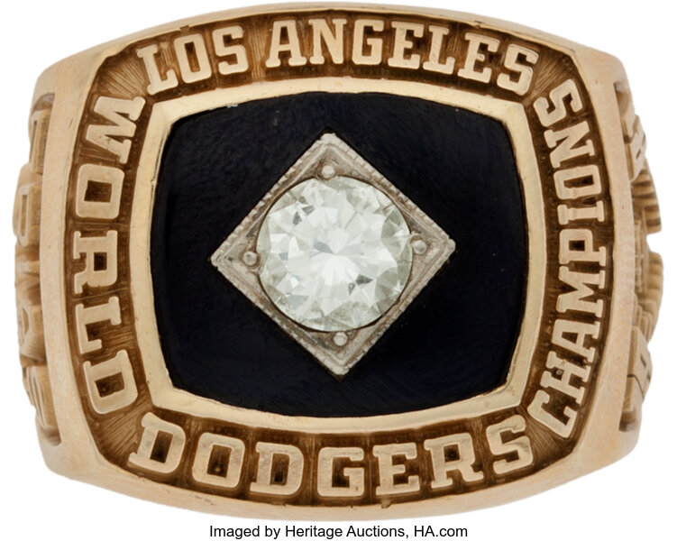 A Dodgers Charitable Gold Jersey Bling and World Series Ring