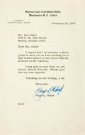 Two Typed Letters, Signed, On U.S. Supreme Court Letterhead, 1940