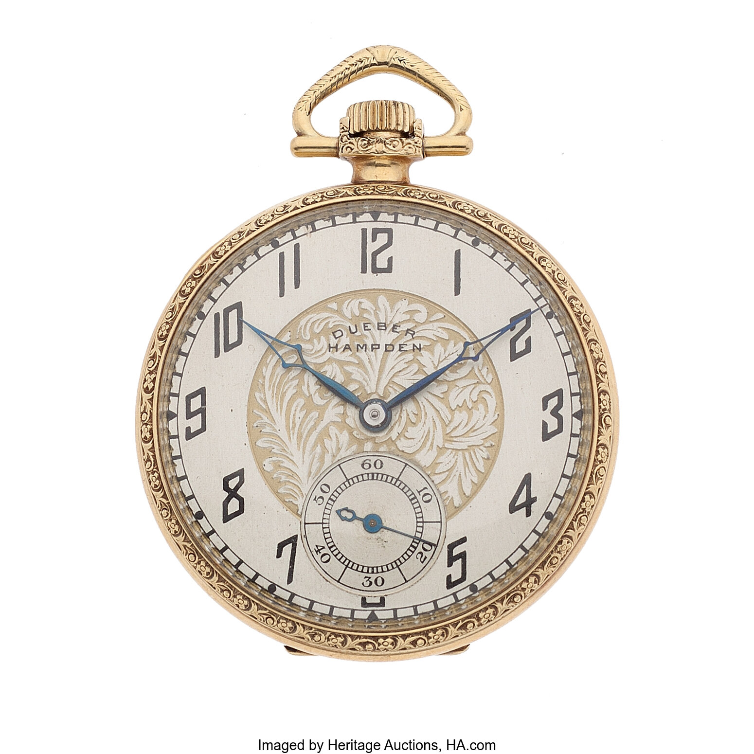 Hampden 14k gold pocket watch hot sale