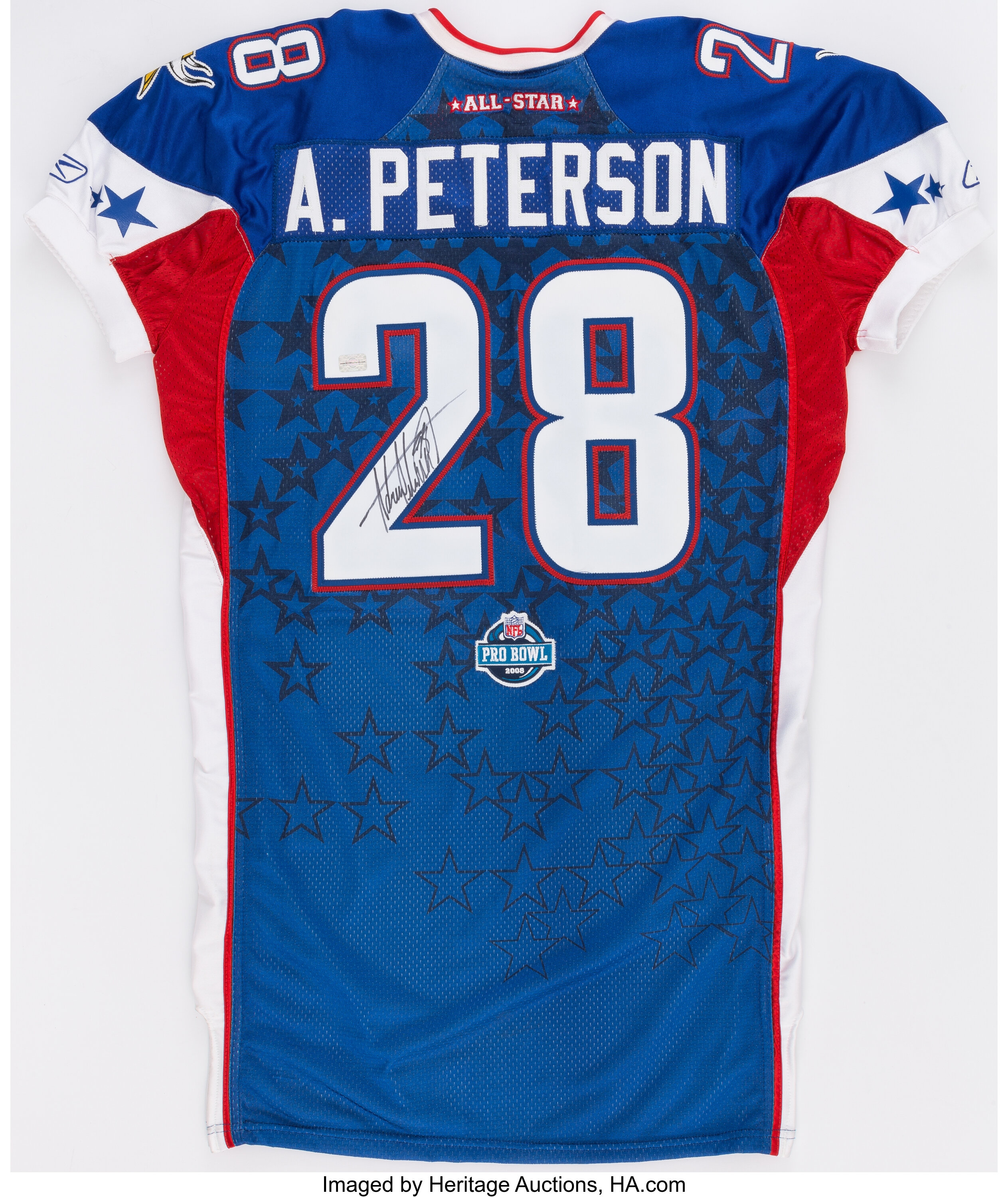 Adrian Peterson Signed Pro Bowl Jersey. Football Collectibles