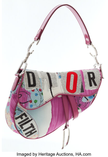 Dior Pink Canvas Saddle Bag - 2 For Sale on 1stDibs  pink saddle bag, dior  bags pink, dior pink saddle bag