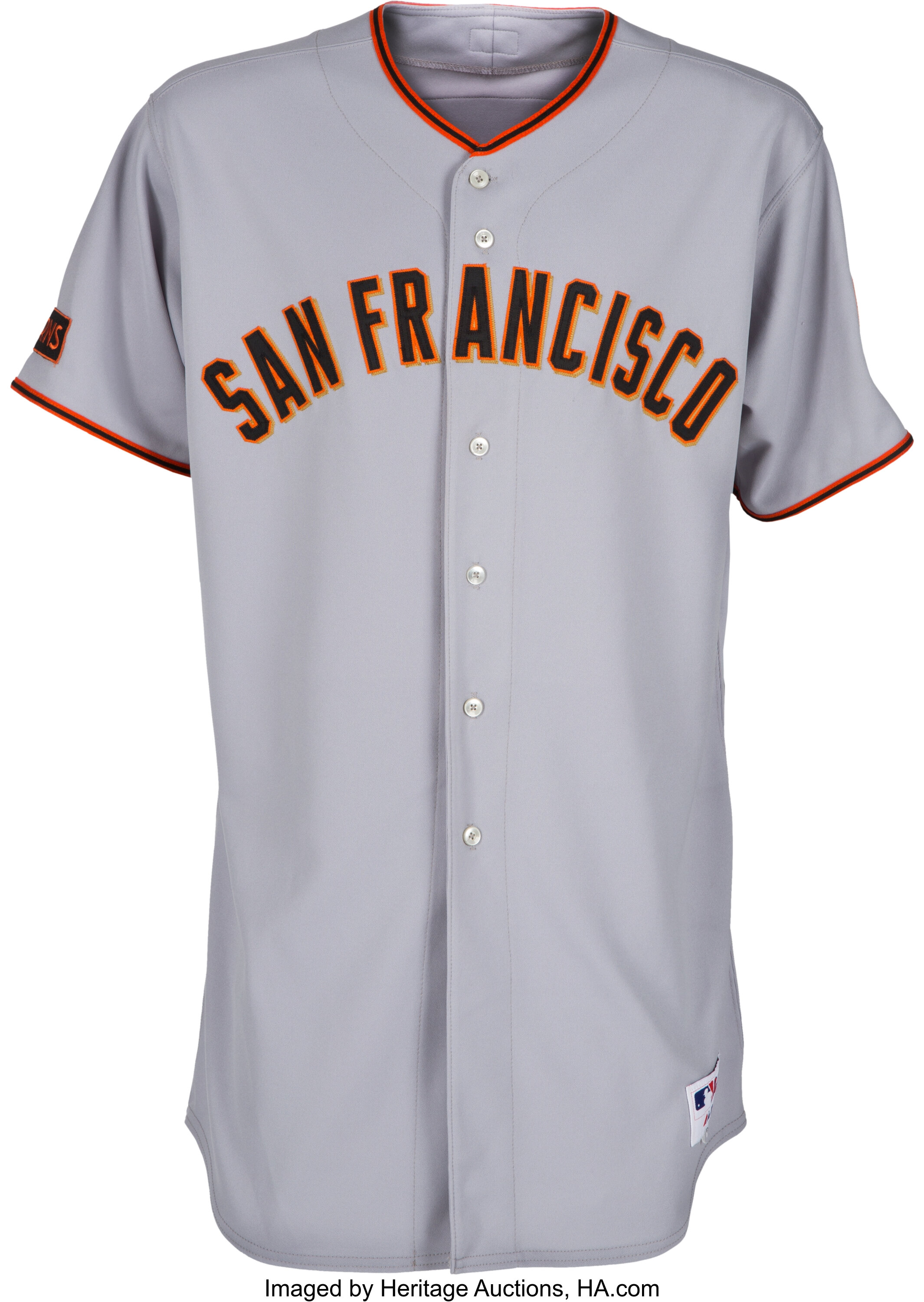 San Francisco Giants Johnson #59 Game Issued Grey Jersey DP17514