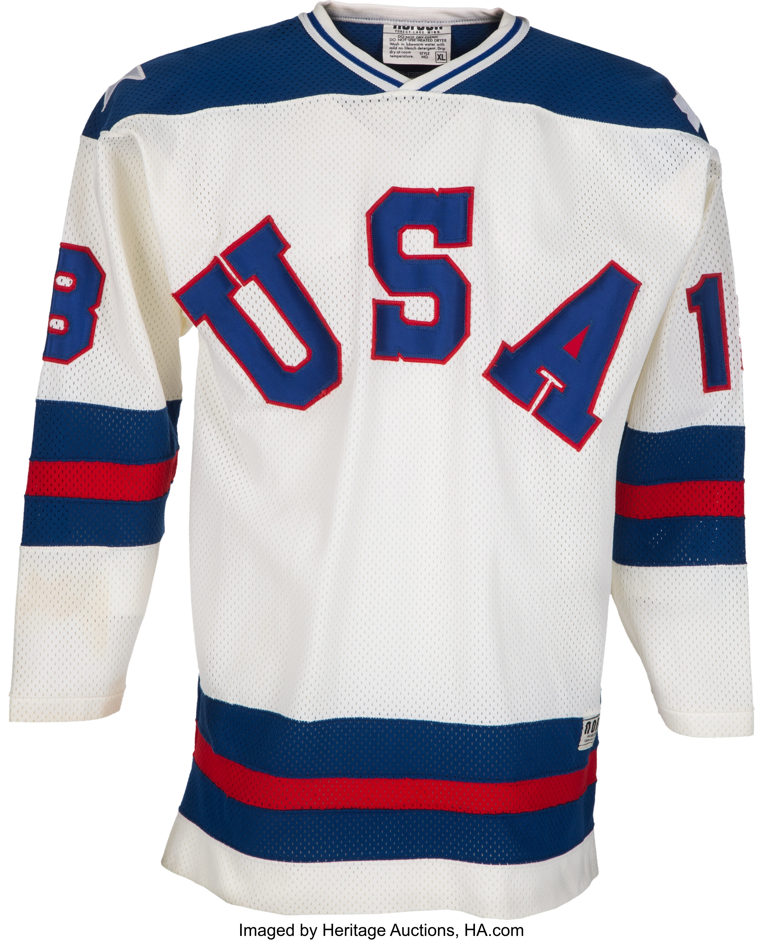 USA Hockey Adult Miracle on Ice 1980 USA Hockey Team Jersey Top - Blue, Men's, Size: Large