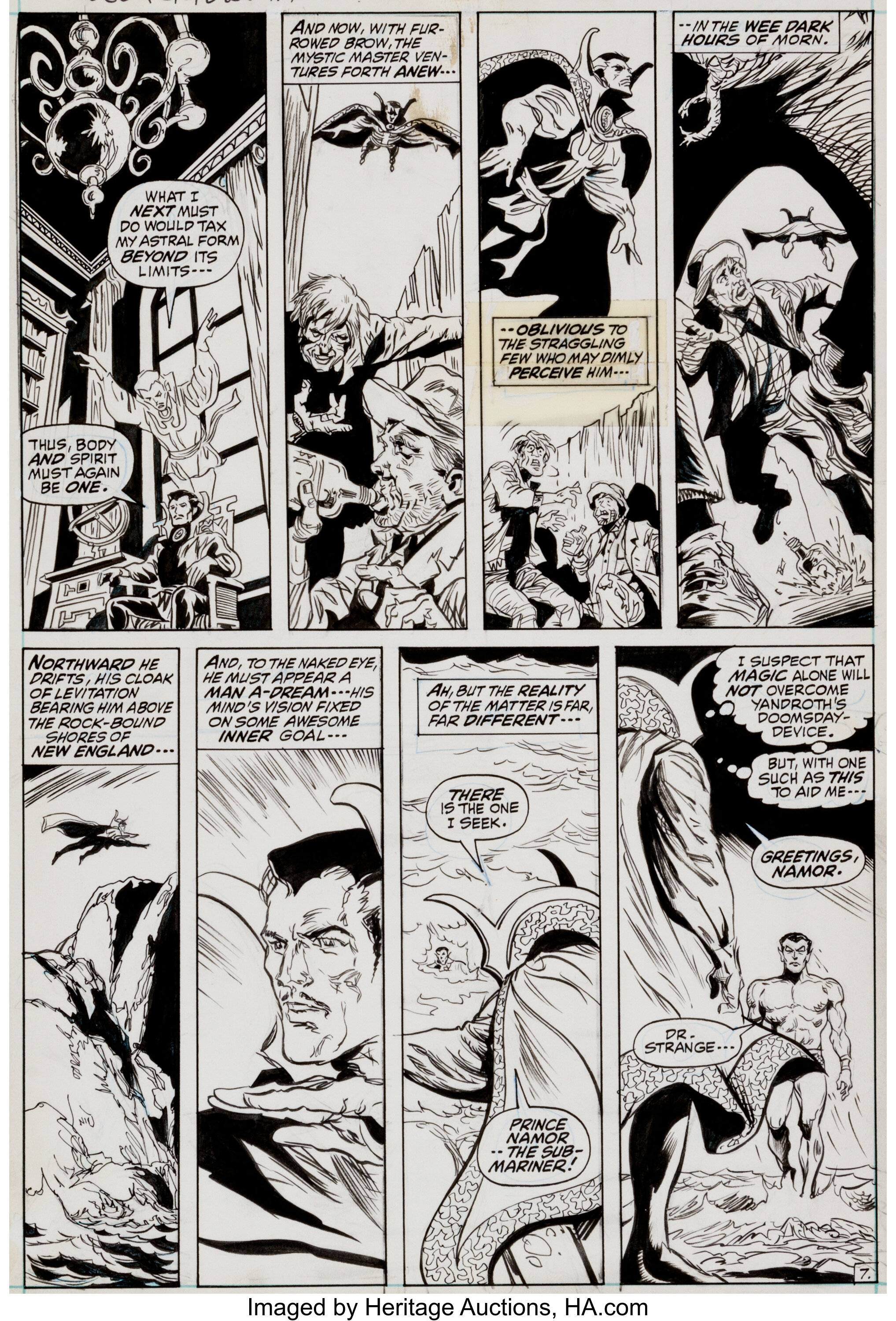 Ross Andru and Bill Everett Marvel Feature #1 Page 7 Doctor Strange | Lot  #91035 | Heritage Auctions