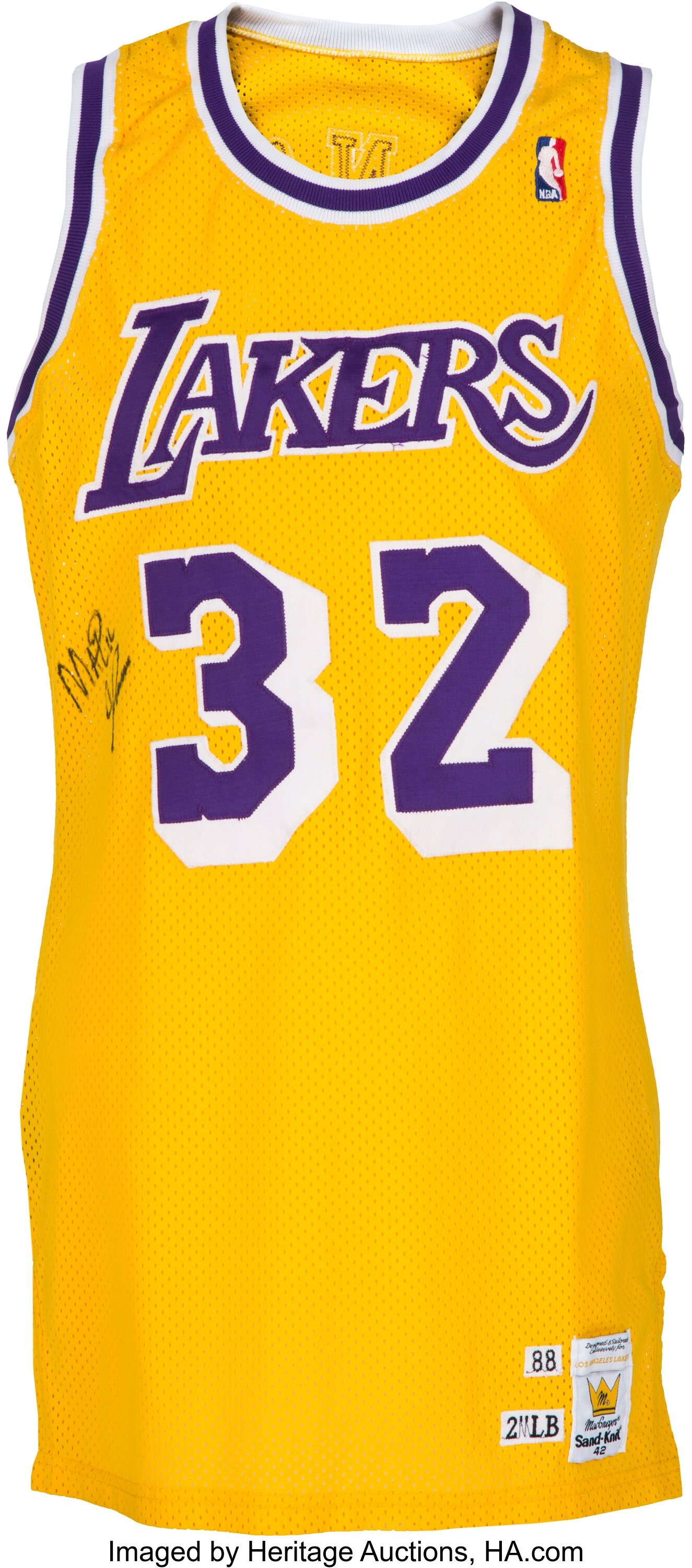 Mid 1980s Magic Johnson Game-Worn Lakers Jersey