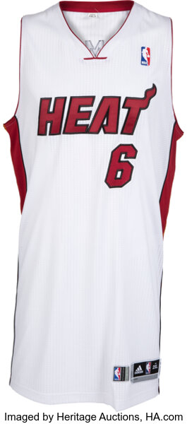 LeBron James 2013 NBA Finals Miami Heat Game Worn Jersey