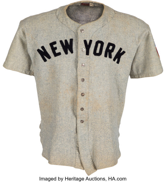 1941-42 Joe Gordon Game Worn New York Yankees Jersey, MEARS A8., Lot  #80114