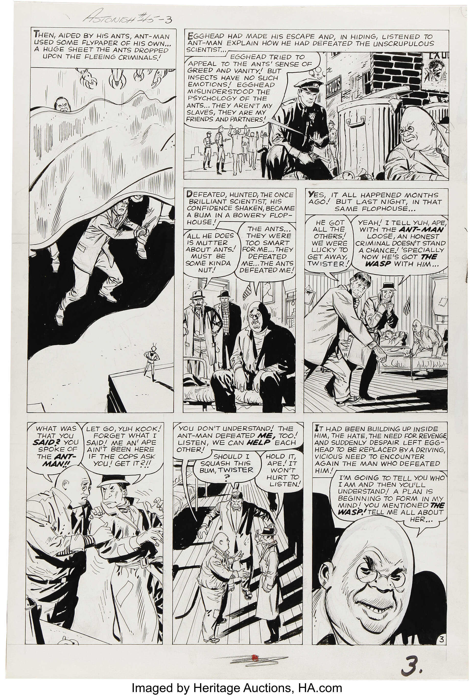 Don Heck - Tales To Astonish #45, Ant-Man page 3 Original Art | Lot ...