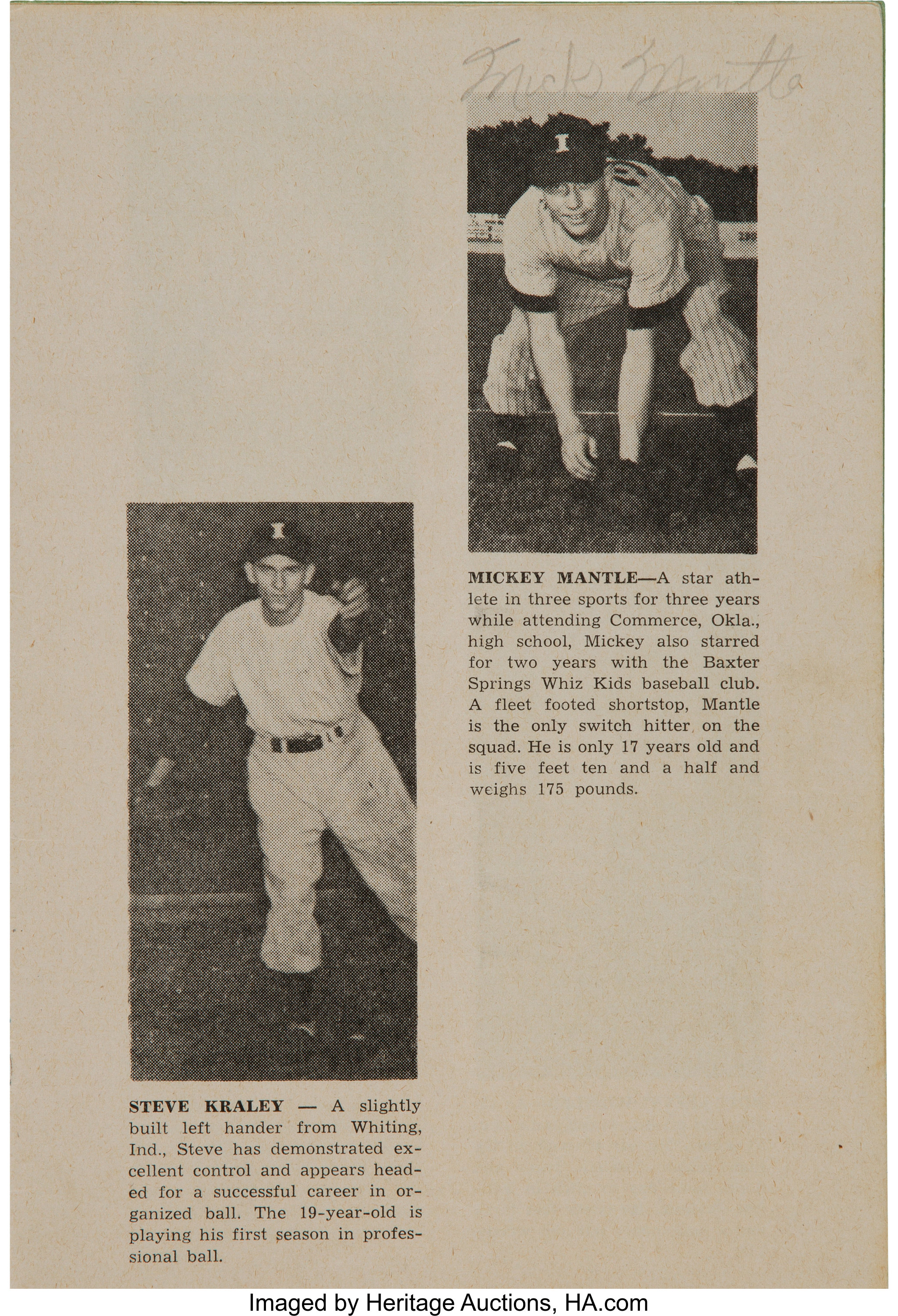 Mickey Mantle's Baseball Tips For Kids of All Ages