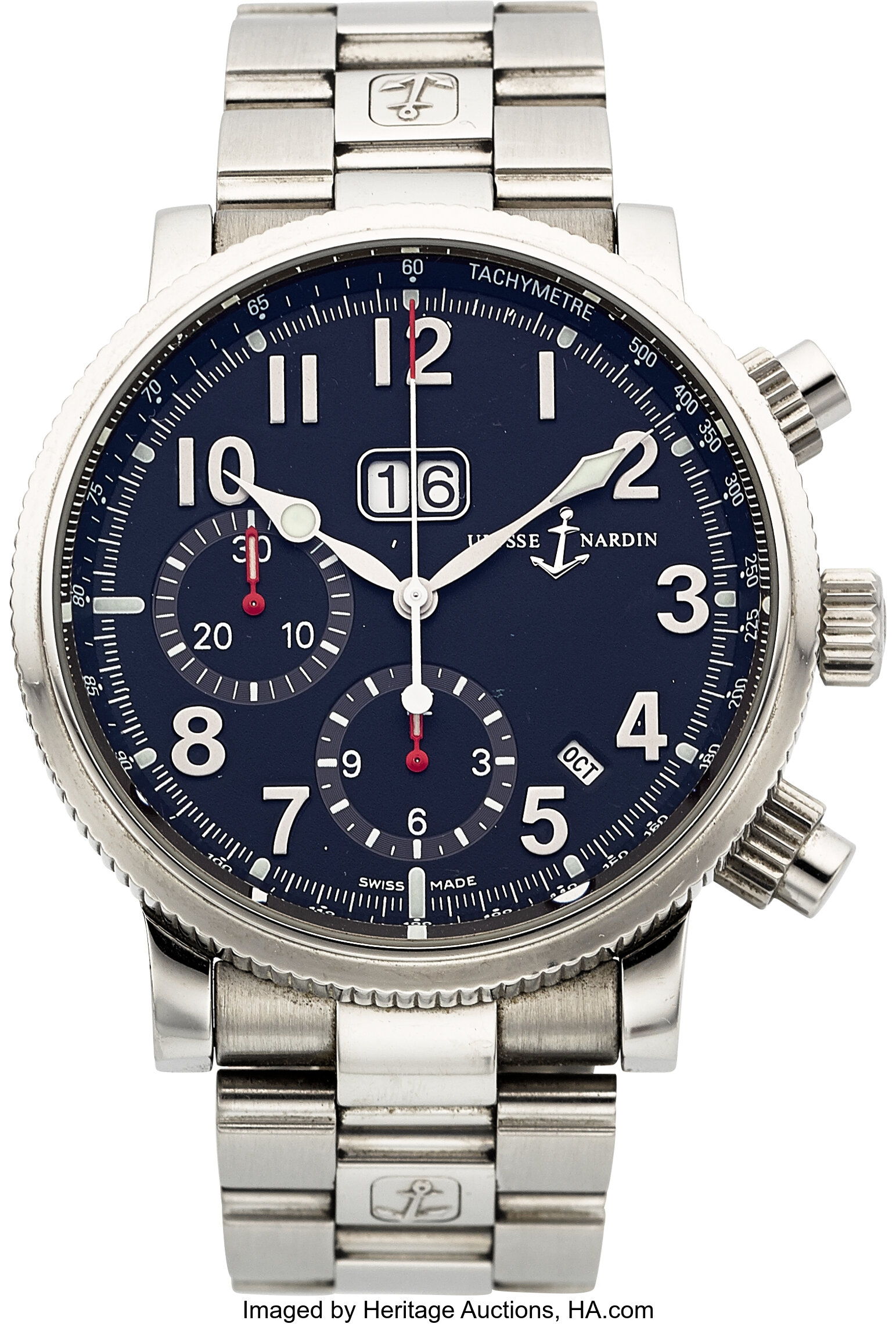 Ulysse Nardin Ref. 513 22 62 Steel Marine Chronograph With Annual