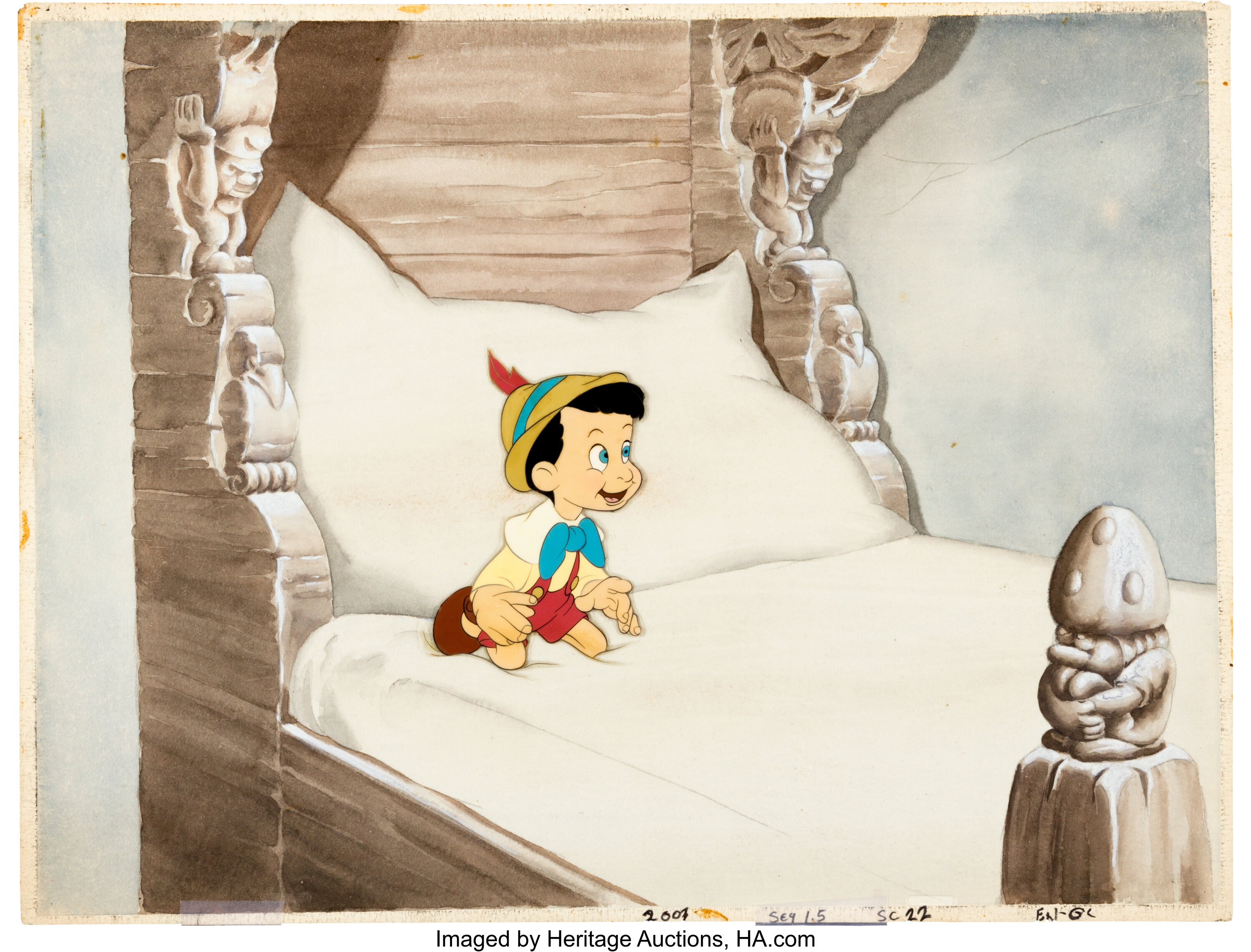 Pinocchio Pinocchio As A Real Boy Production Cel With Master Lot Heritage Auctions