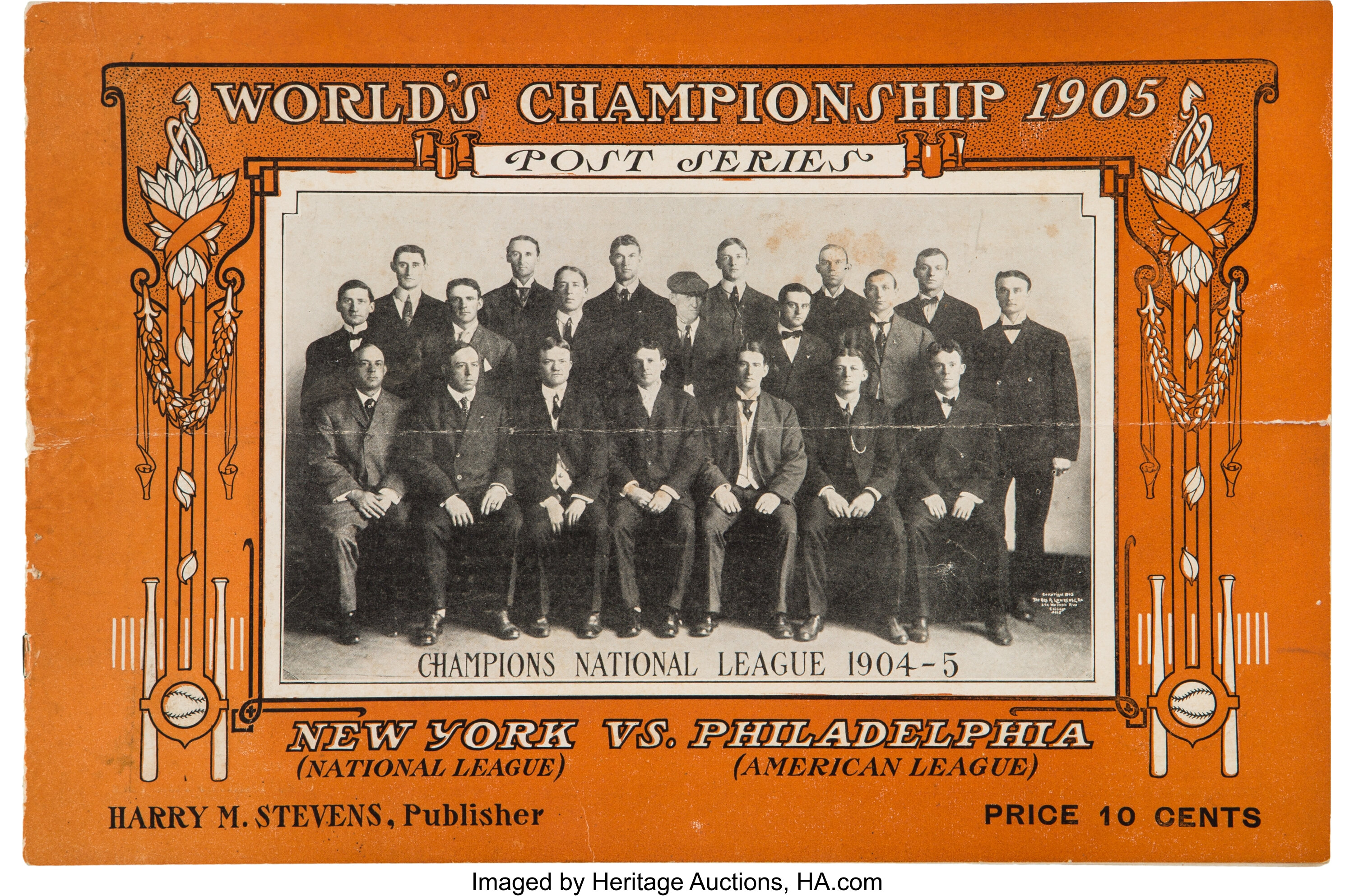 1905 World Series Program (New York Giants). Baseball, Lot #80150