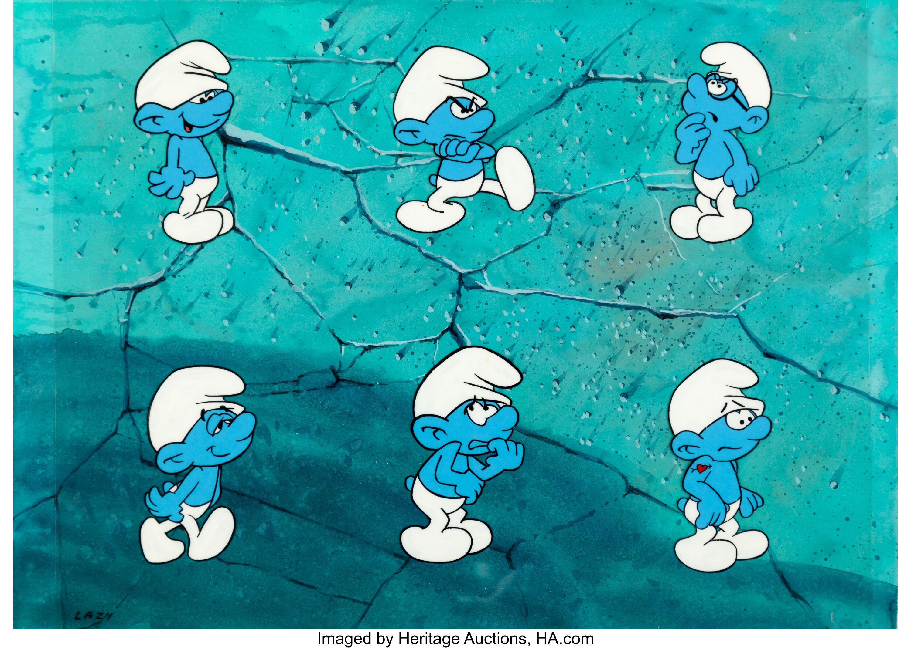 The Smurfsthe Challenge Of The Superfriends Color Model Cel And Lot 95527 Heritage Auctions 