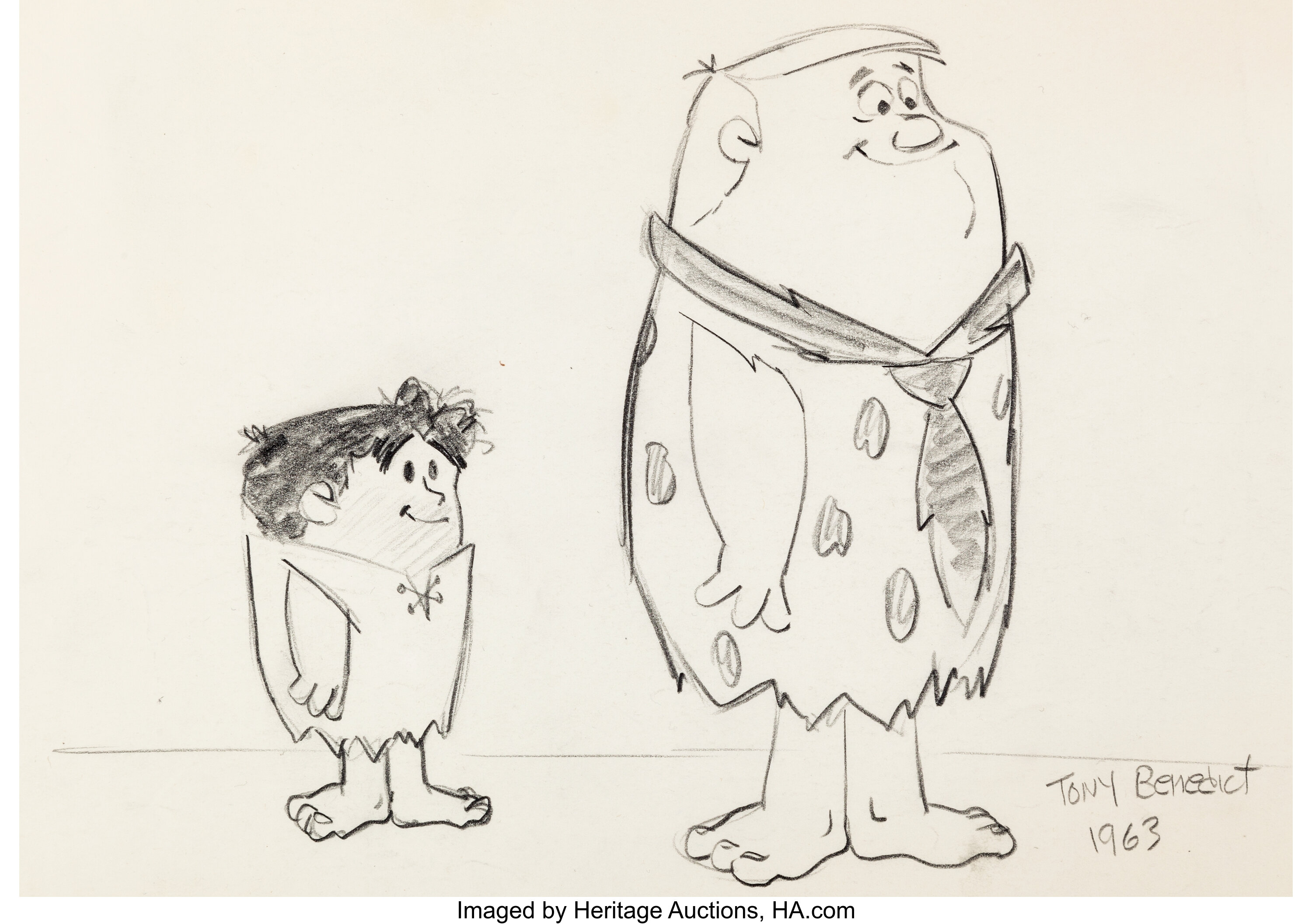 The Flintstones Caricature Sketch by Tony Benedict (Hanna-Barbera ...