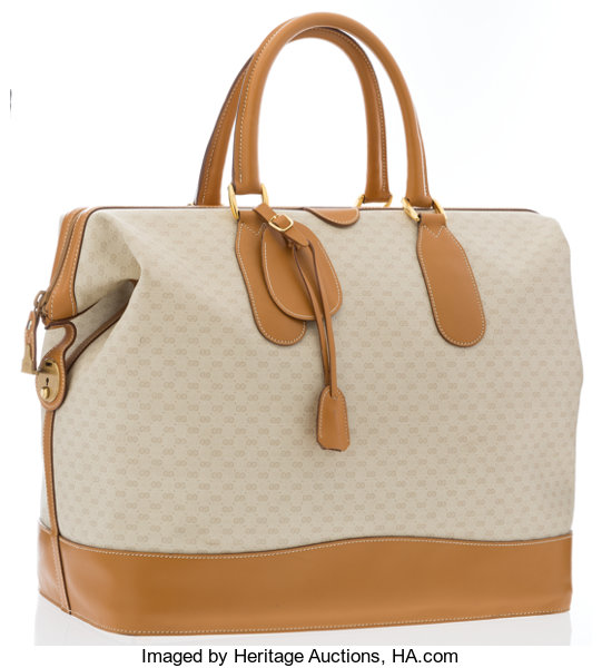 Pre-order] GUCCI Vintage Monogram Tote Bag (Beige / Gold), Luxury