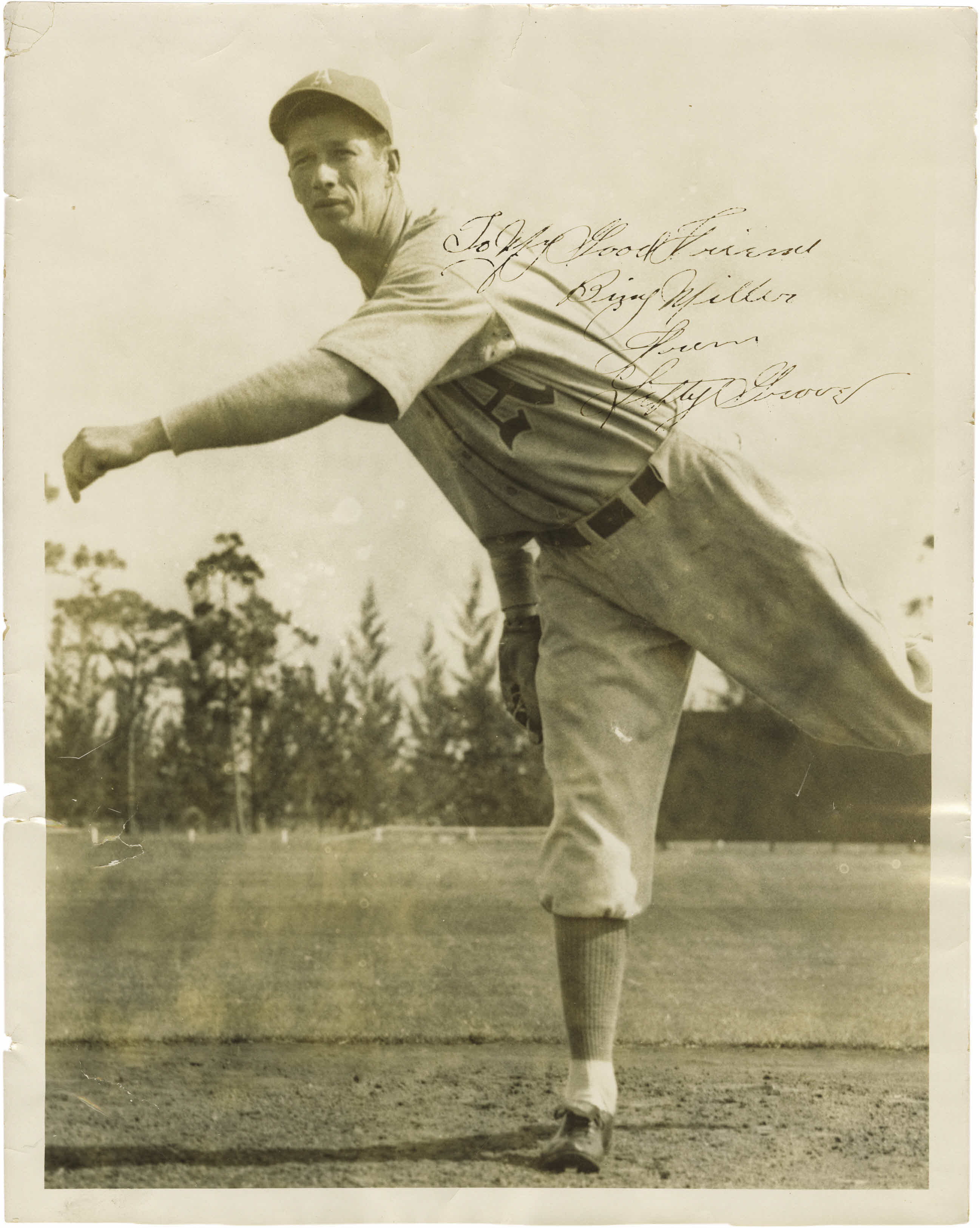 Circa 1929 Lefty Grove Signed Large Photograph To Bing Miller Lot Heritage Auctions