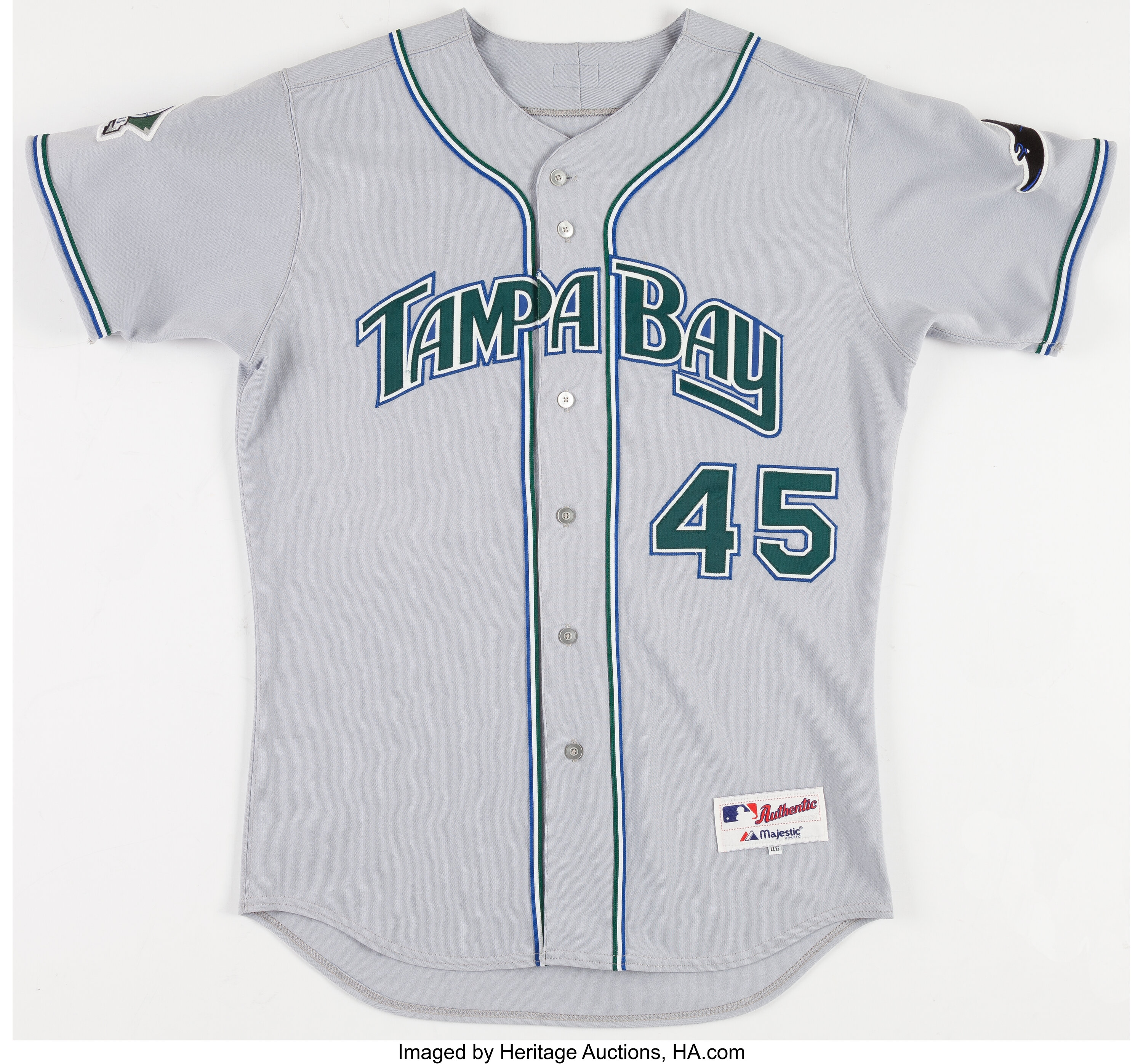 2006 Julio Lugo Game Worn Tampa Bay Devil Rays Jersey.  Baseball, Lot  #41084