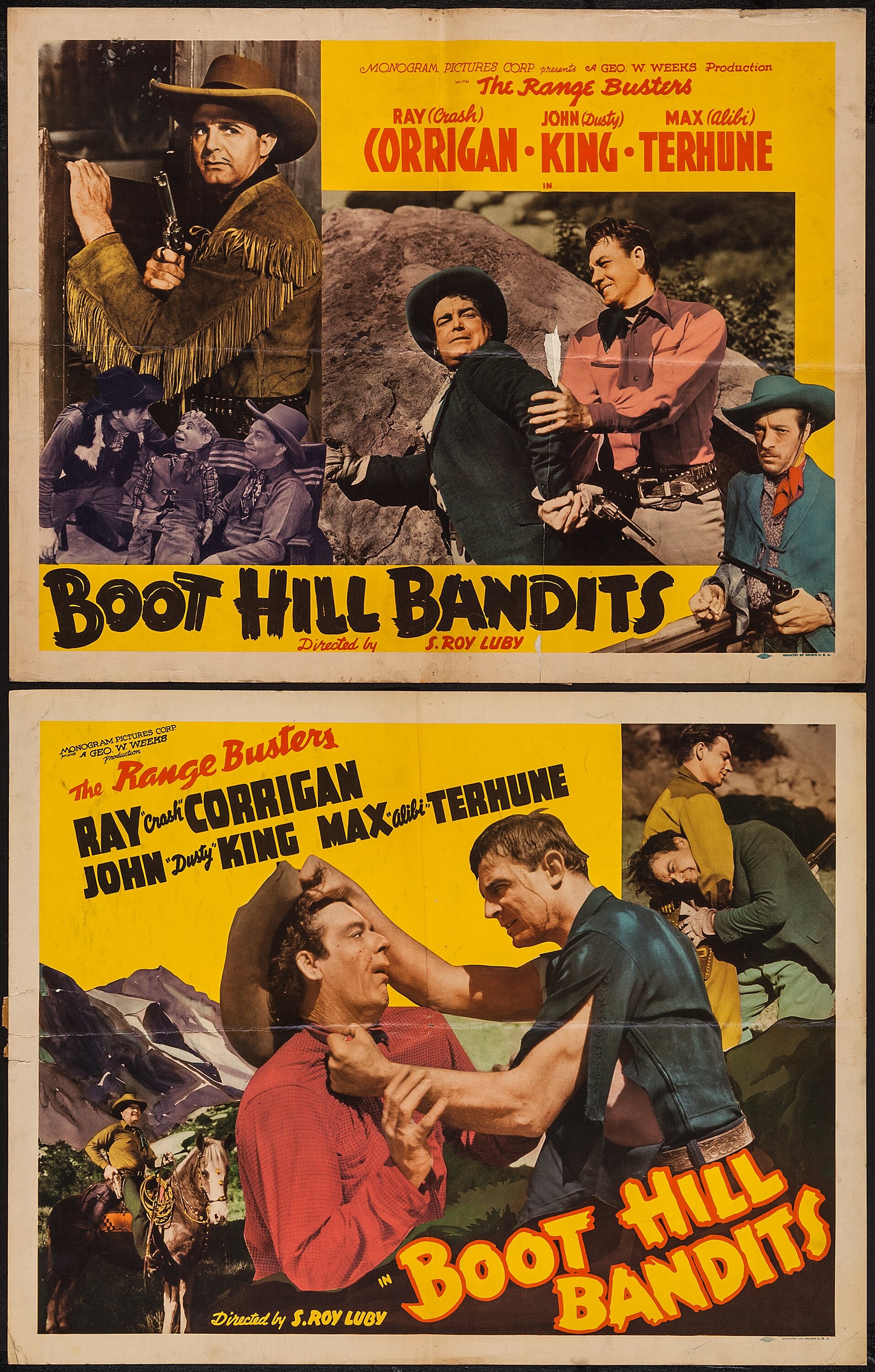 Boot Hill Bandits (Monogram, 1942). Half Sheets (2) (22