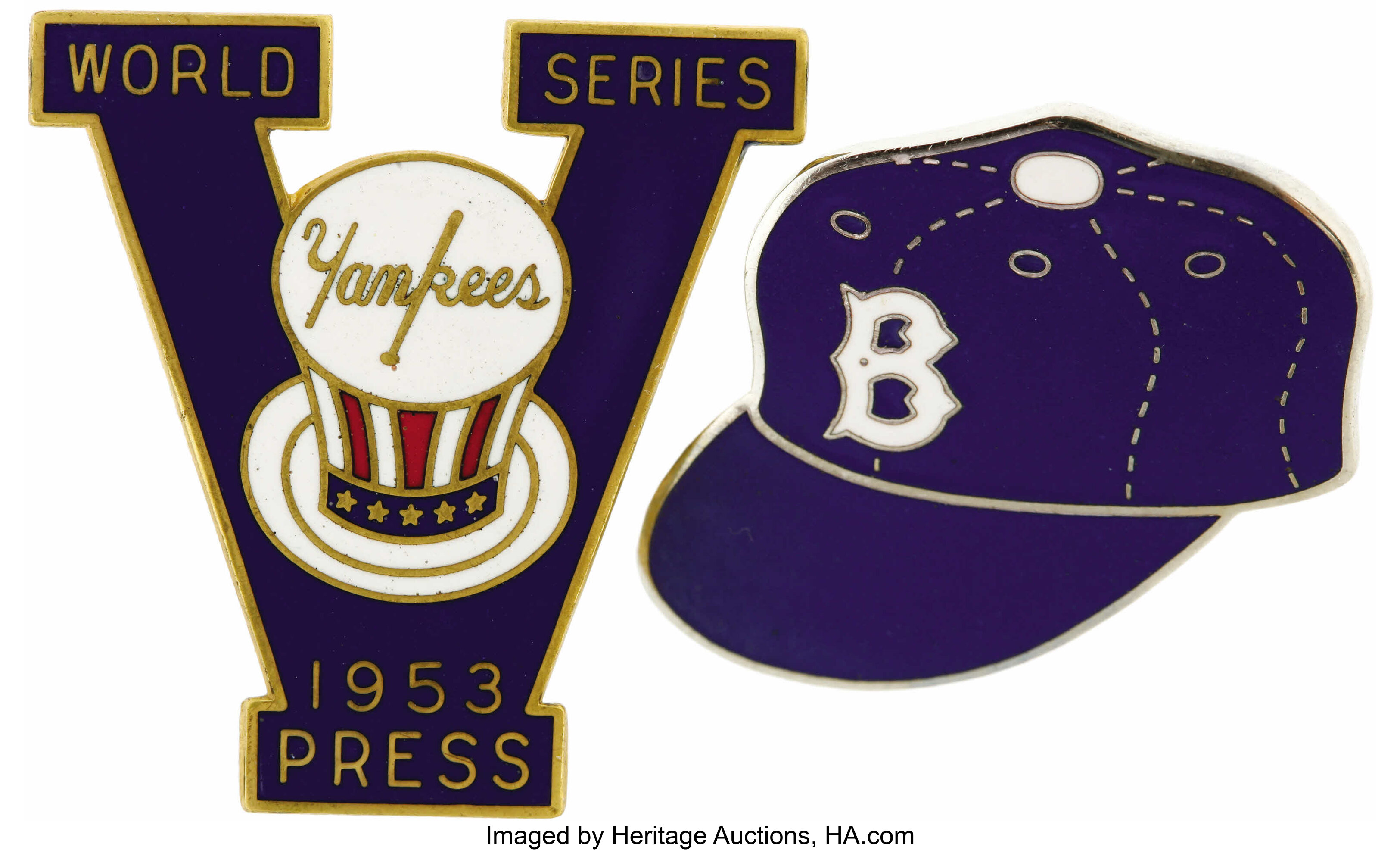 Lot Detail - 1955 BROOKLYN DODGERS WORLD SERIES PRESS PIN BY DIEGES & CLUST