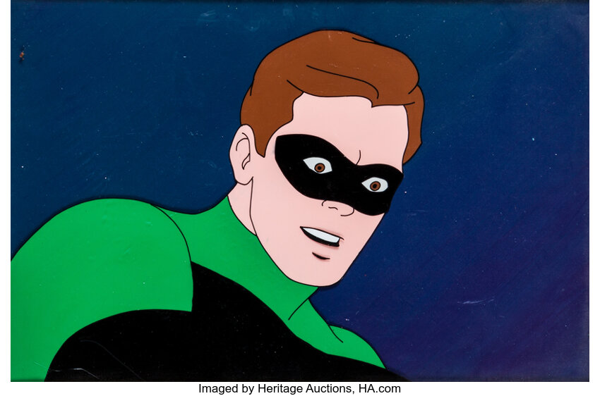 Green Lantern Production Cel And Painted Background Setup Original Lot Heritage Auctions