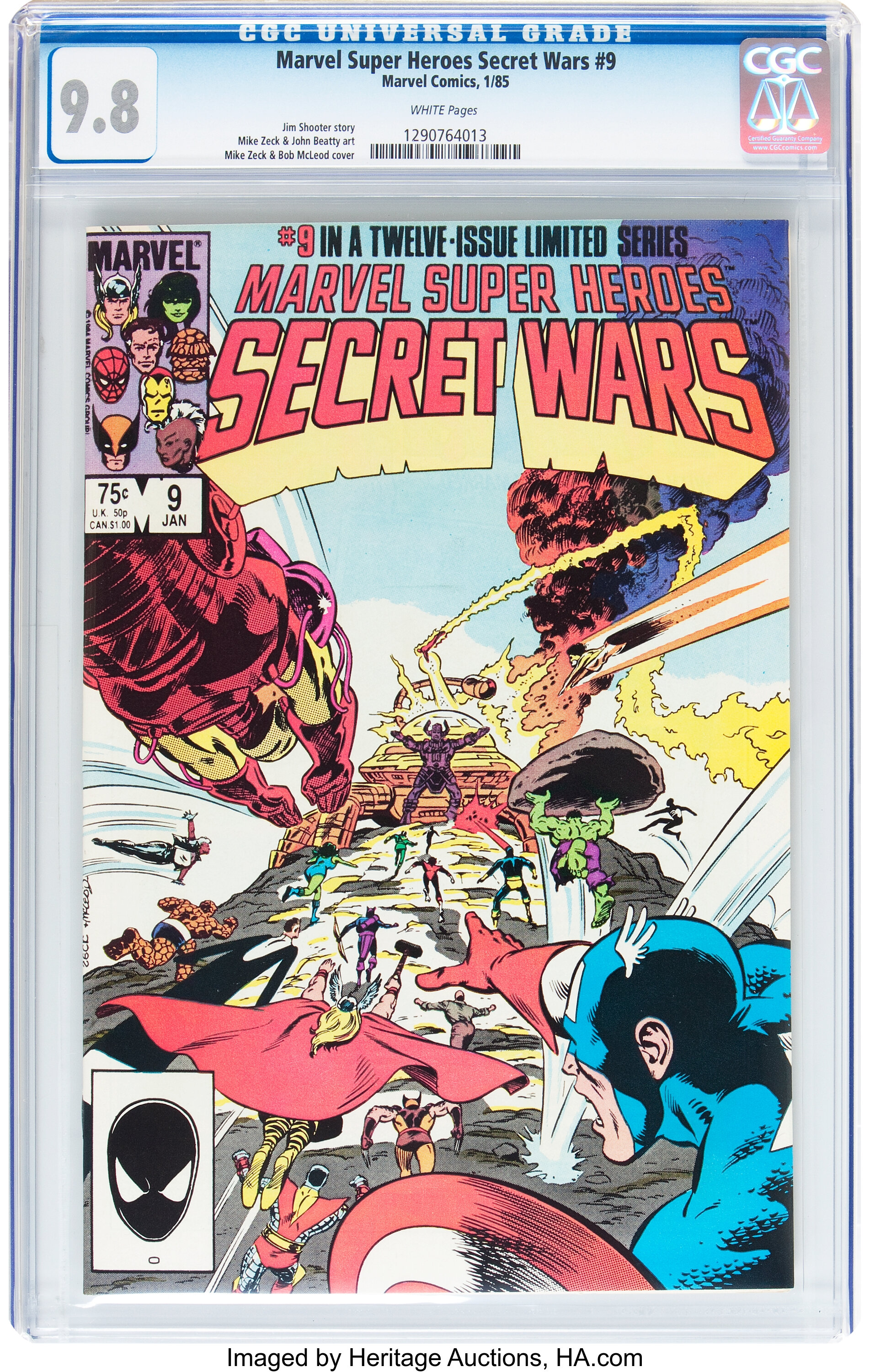 Marvel Secret Wars#1 CGC 9.4 Key! selling Mike Zeck