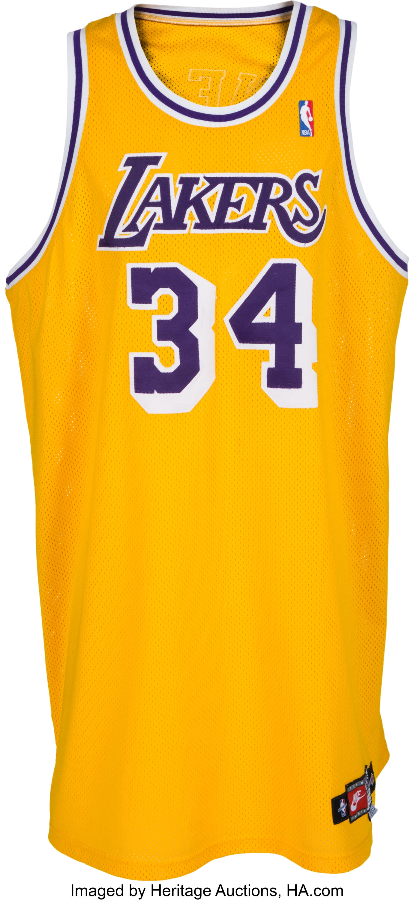 2000-01 Shaquille O'Neal Lakers Practice-Worn Jersey (World Championship  Year)