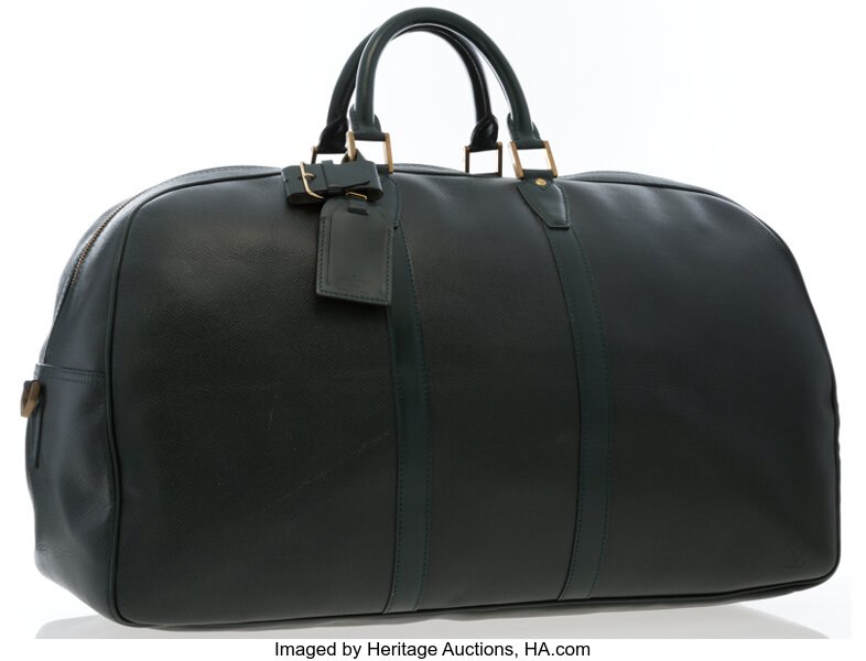 Louis Vuitton Kendall large model travel bag in green taiga leather