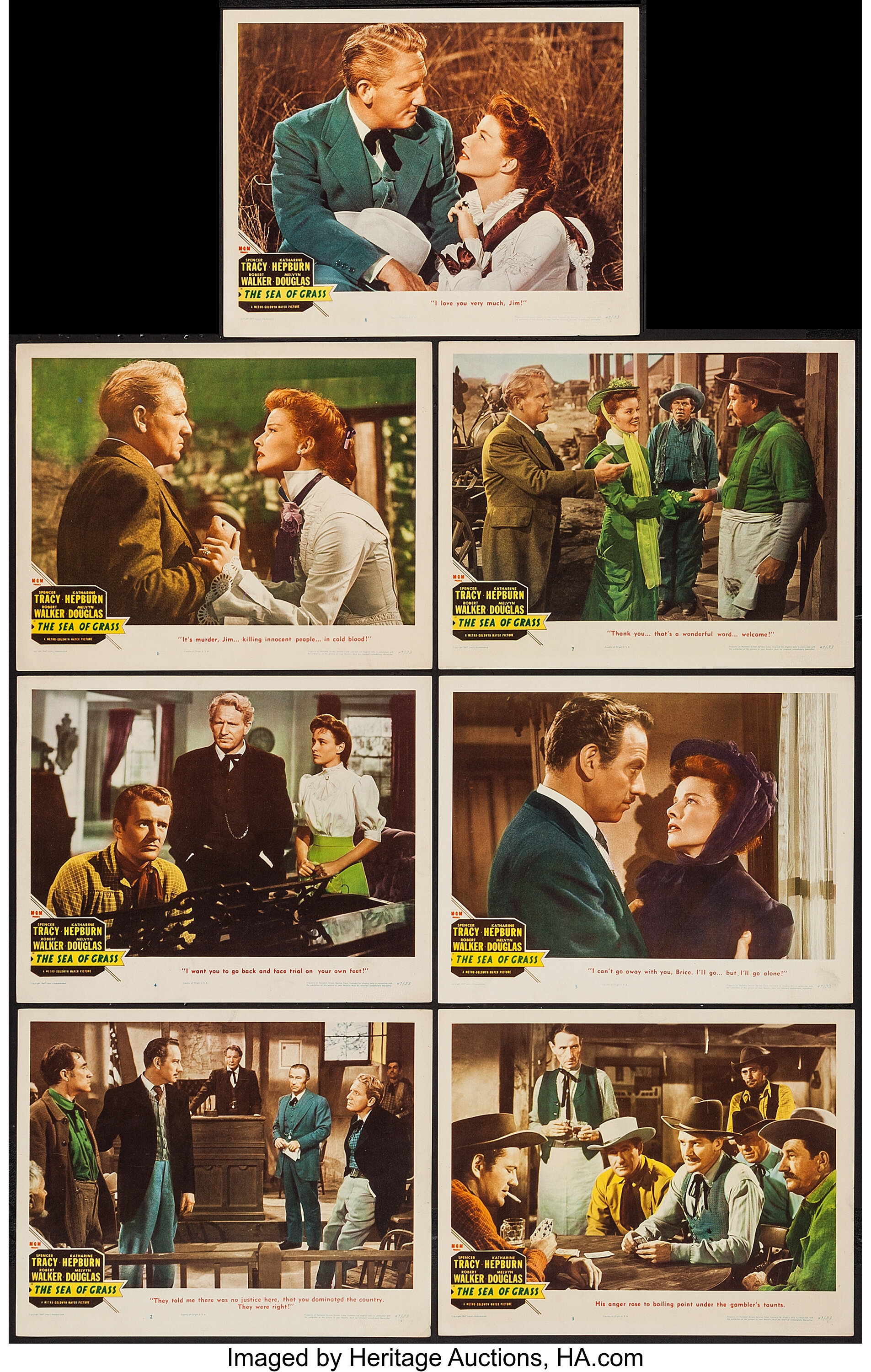 The Sea Of Grass Mgm 1947 Lobby Cards 7 11 X 14 Lot 543 Heritage Auctions