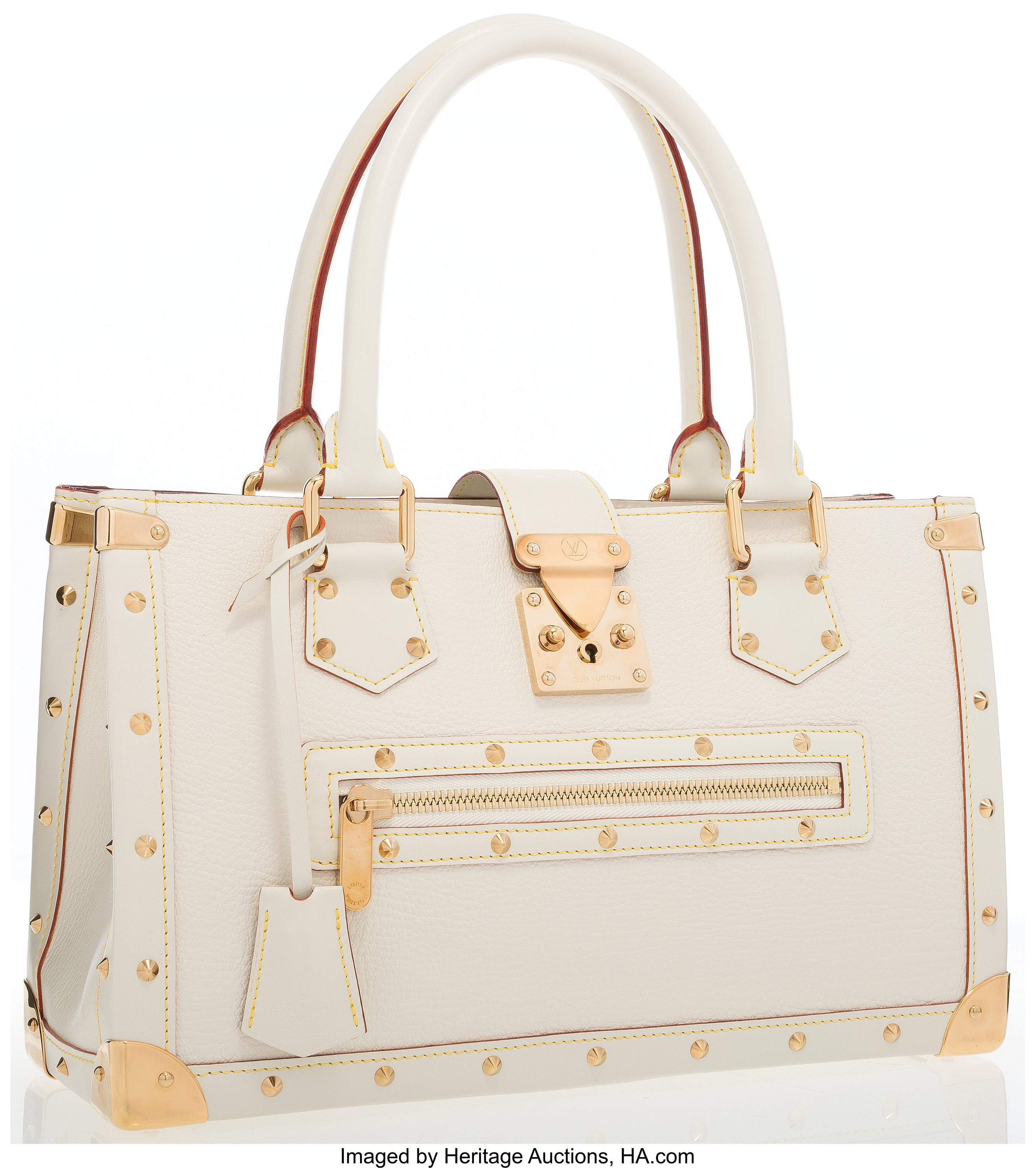Louis Vuitton White Suhali Leather Le Fabuleux Tote Bag . Very