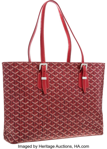 Goyard Red Goyardine Canvas Marie Galante Tote Bag . Very Good