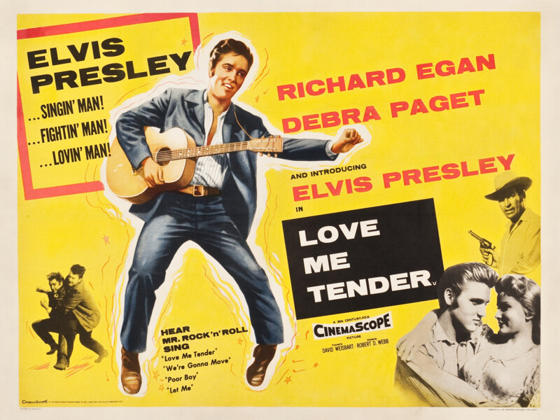 Elvis Presley Richard Egan USA Love Me Tender Movie POSTER 27 x 40 ...