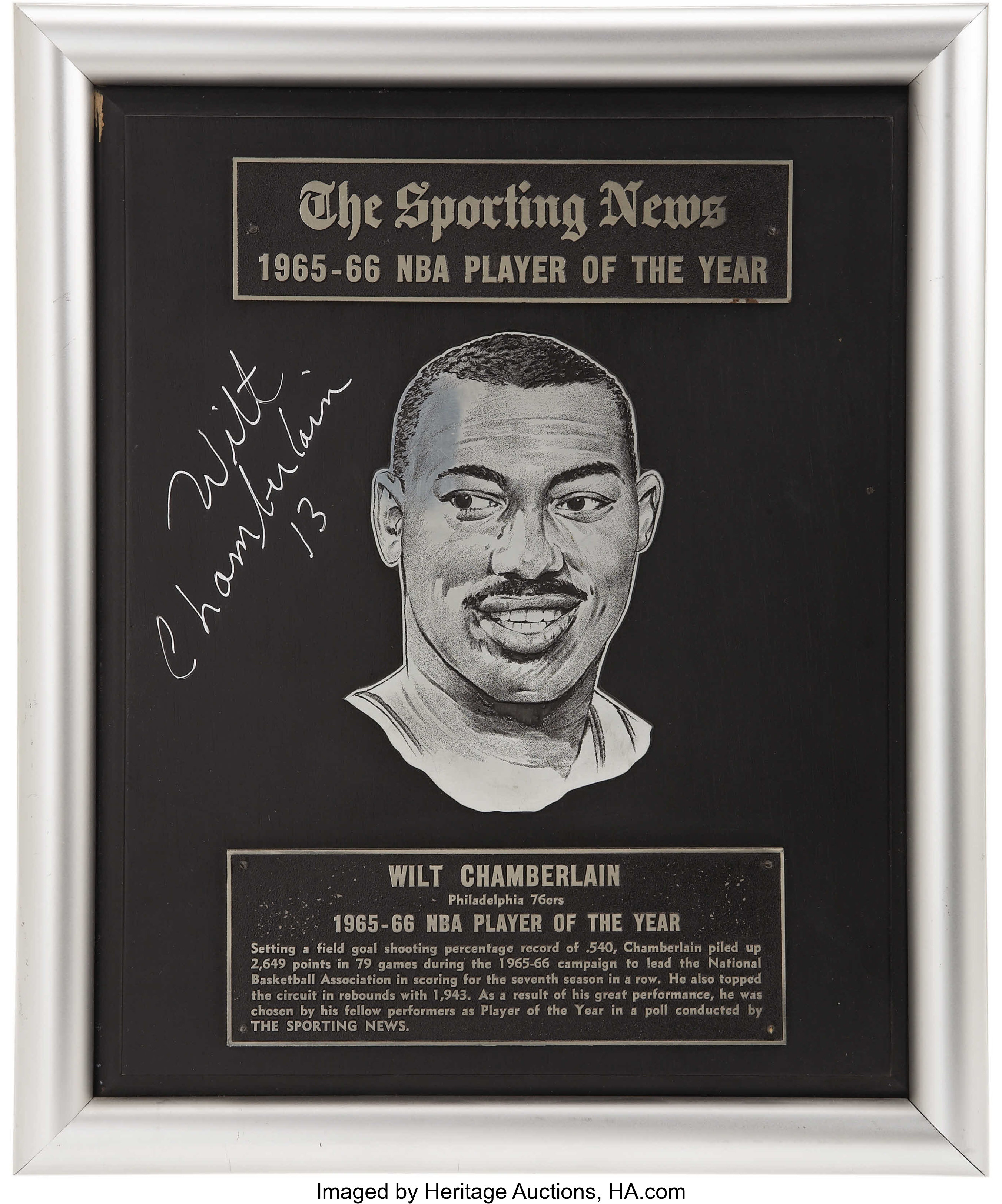 Wilt Chamberlain, NBA Record Holder, Hall of Famer