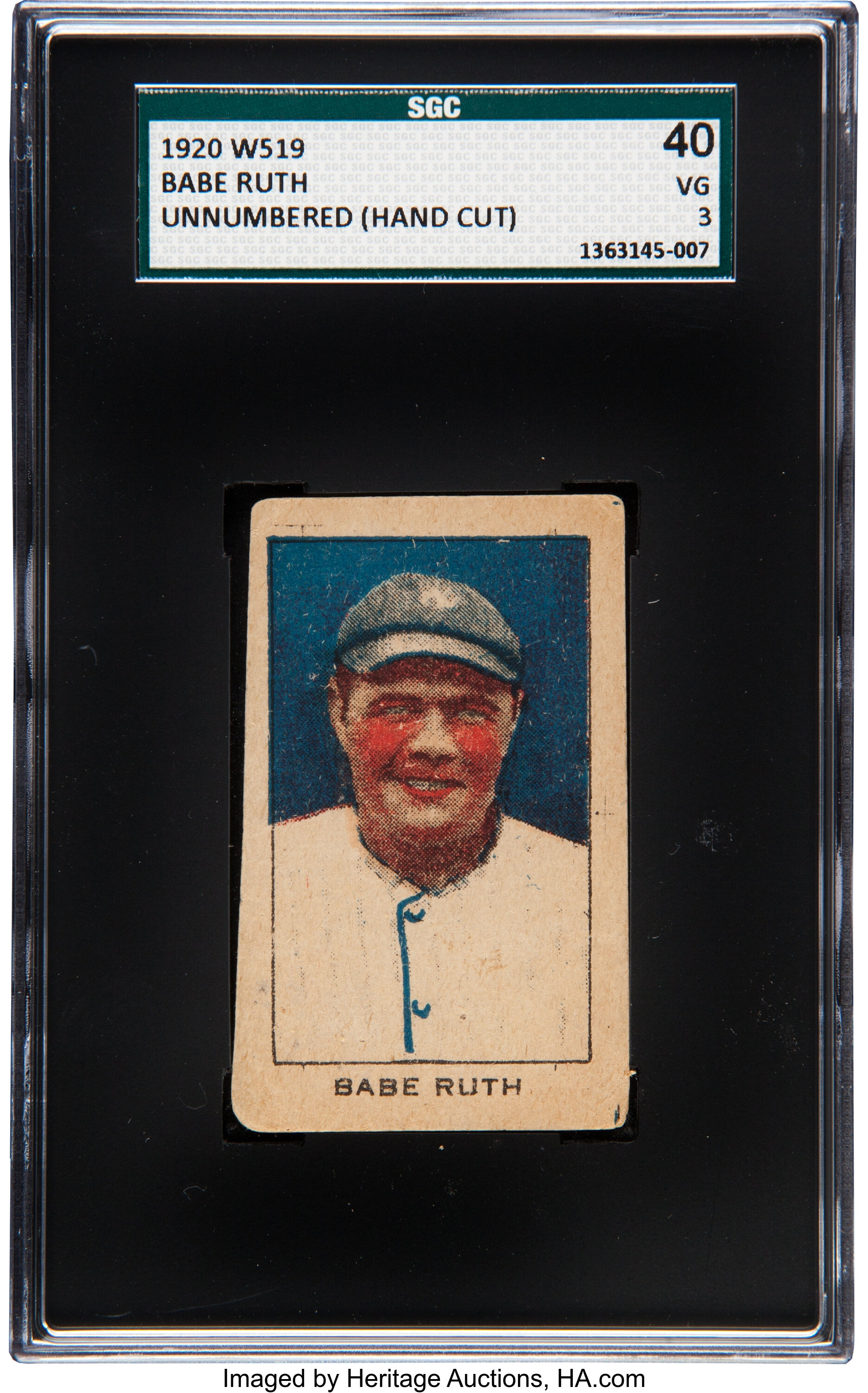 1920 W519 Type 1 Hand Cut Babe Ruth