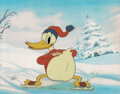 On Ice Donald Duck Production/Color Model Cel (Walt Disney, | Lot ...