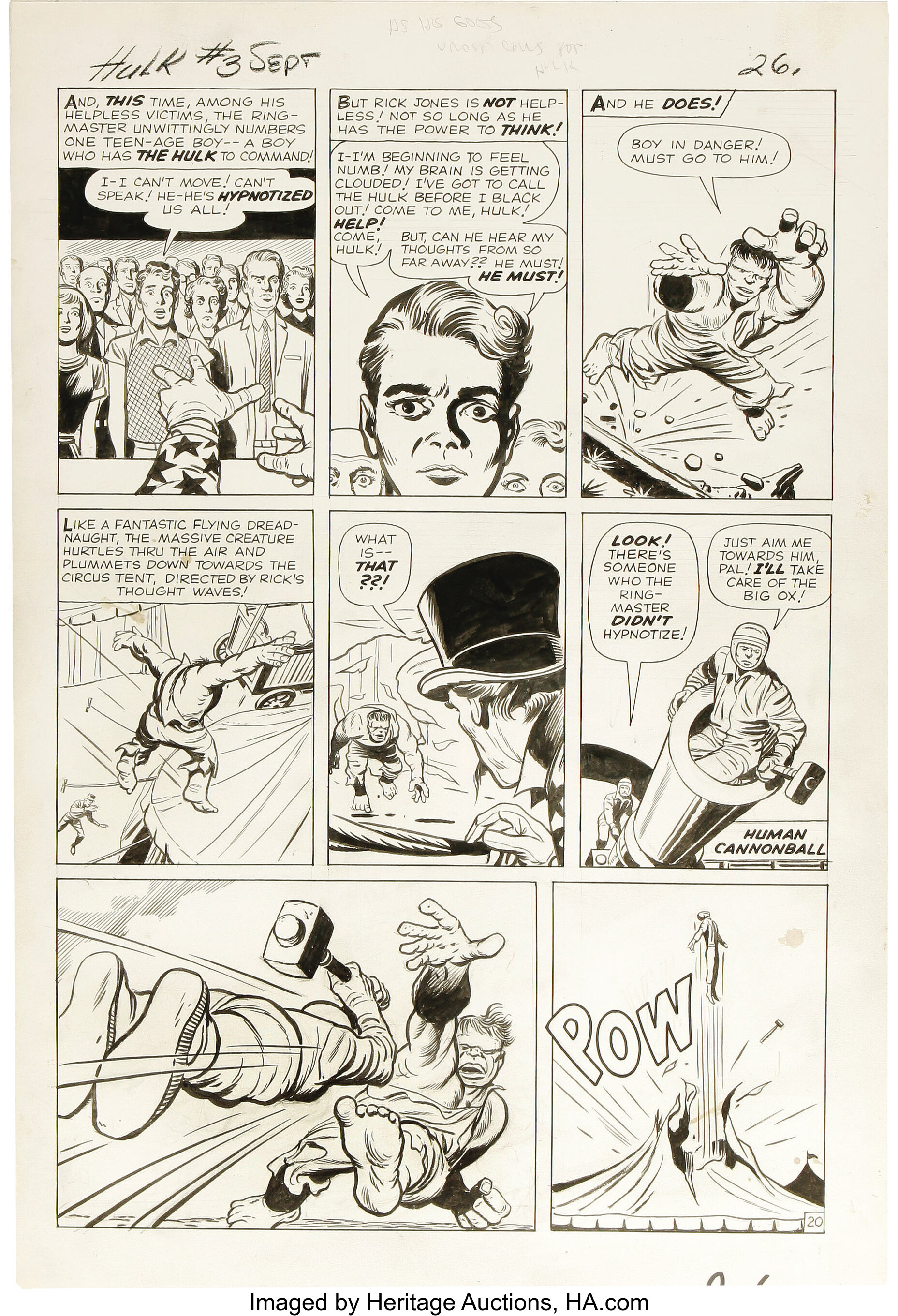 Jack Kirby And Dick Ayers - The Incredible Hulk #3, Page 20 