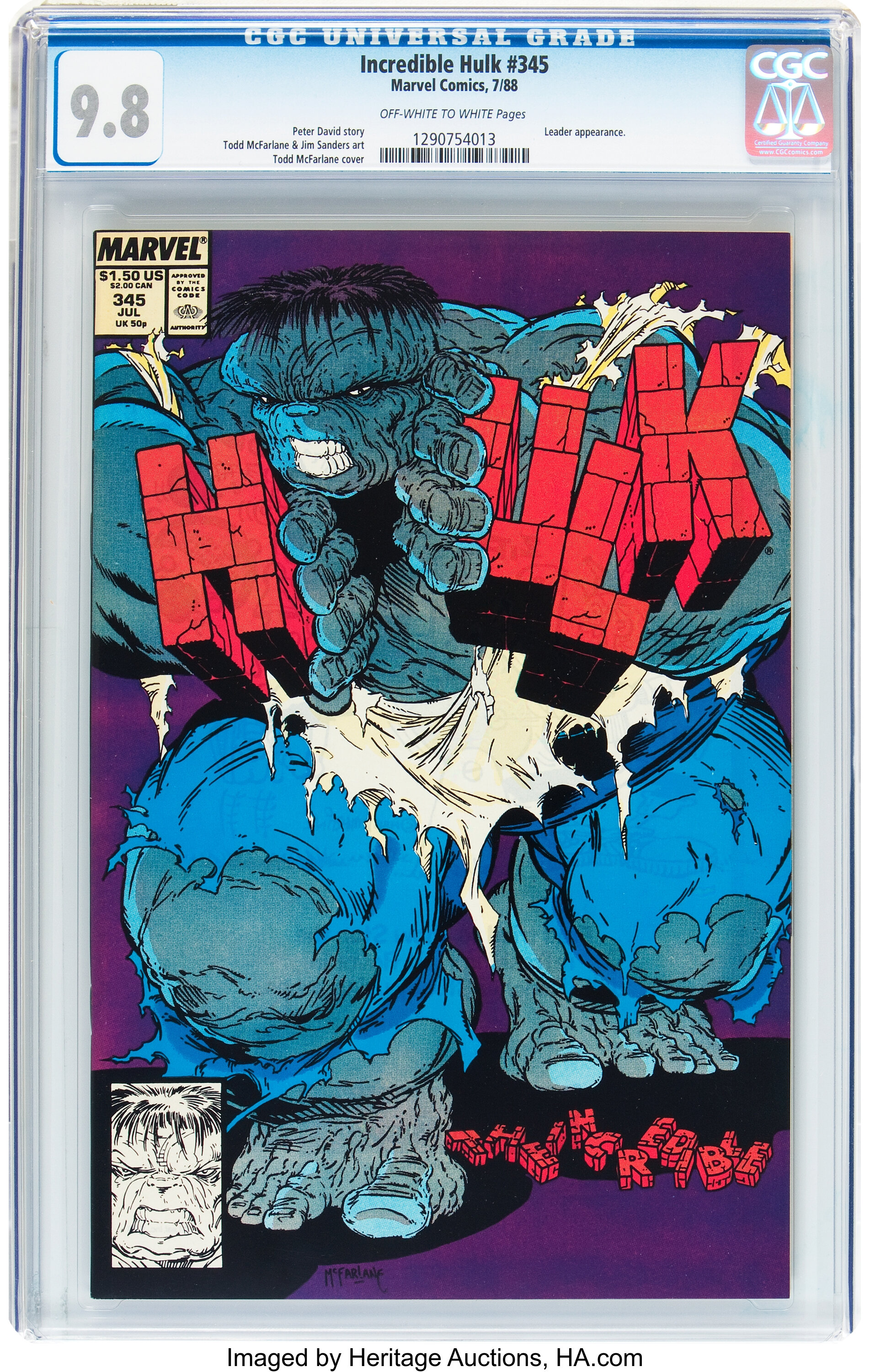 The Incredible Hulk 345 Marvel 19 Cgc Nm Mt 9 8 Off White To Lot 133 Heritage Auctions