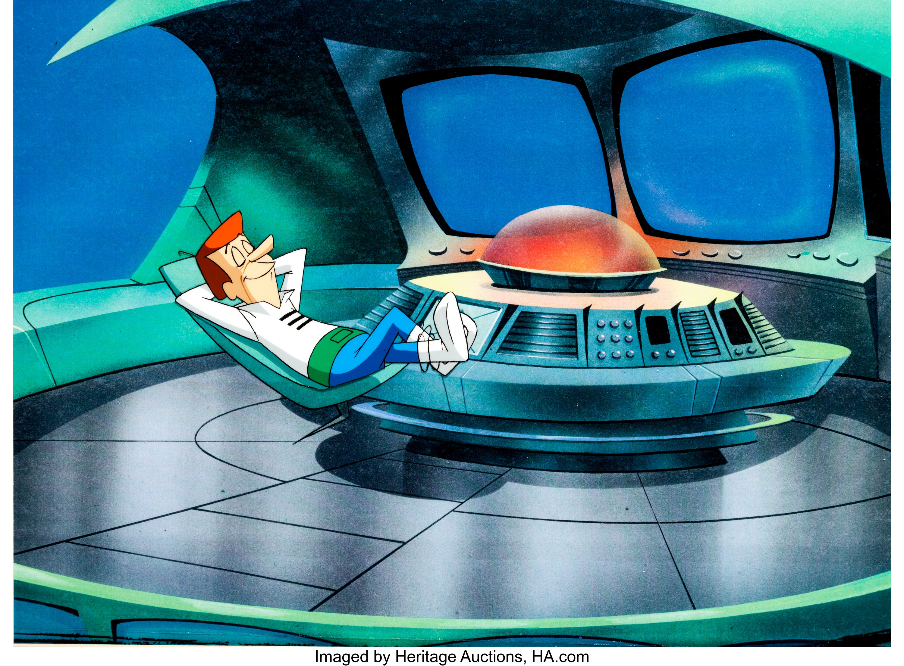 The Jetsons George Jetson Production Cel Hanna Barbera 1990 Lot 95557 Heritage Auctions