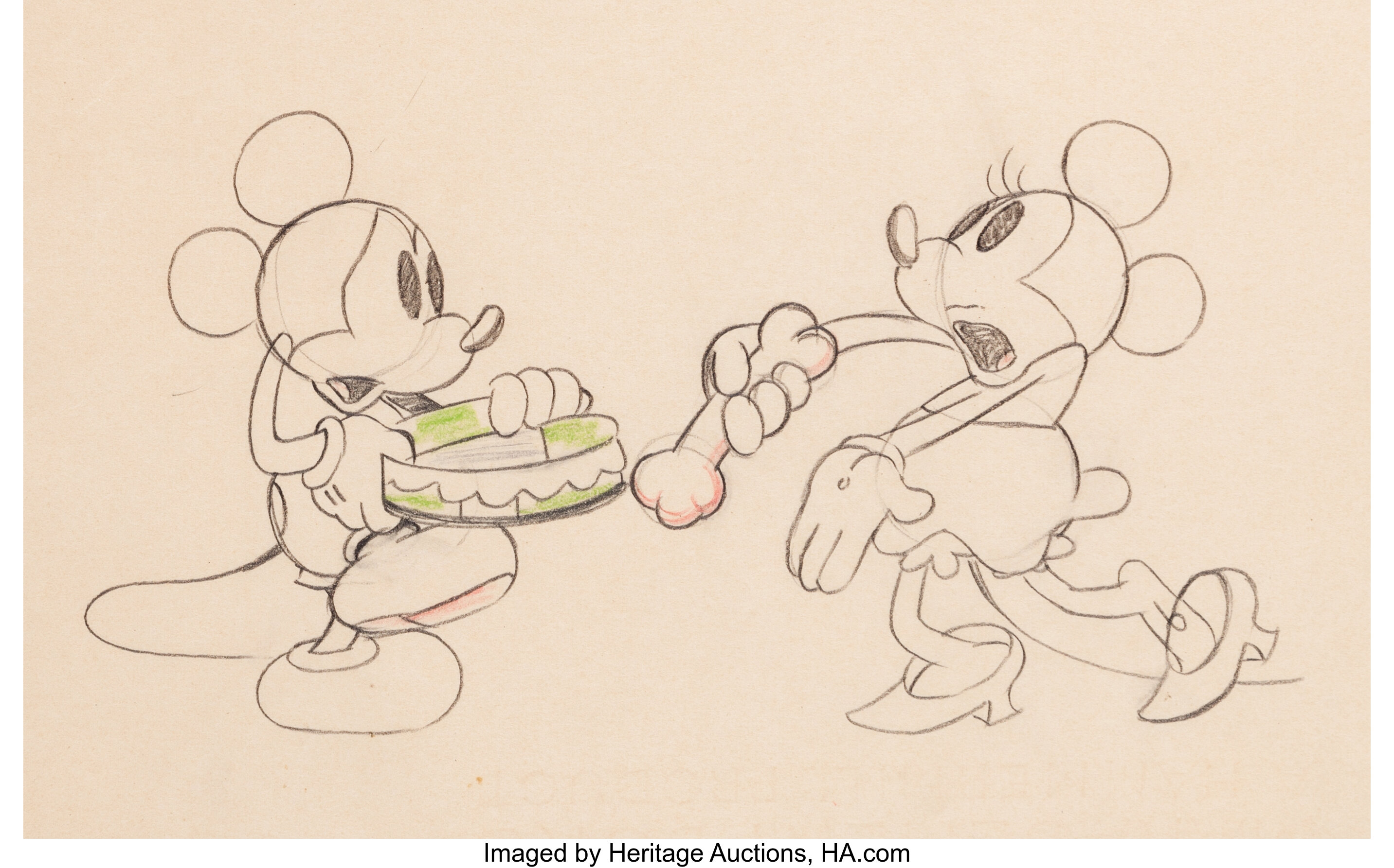 mickey and minnie love drawings