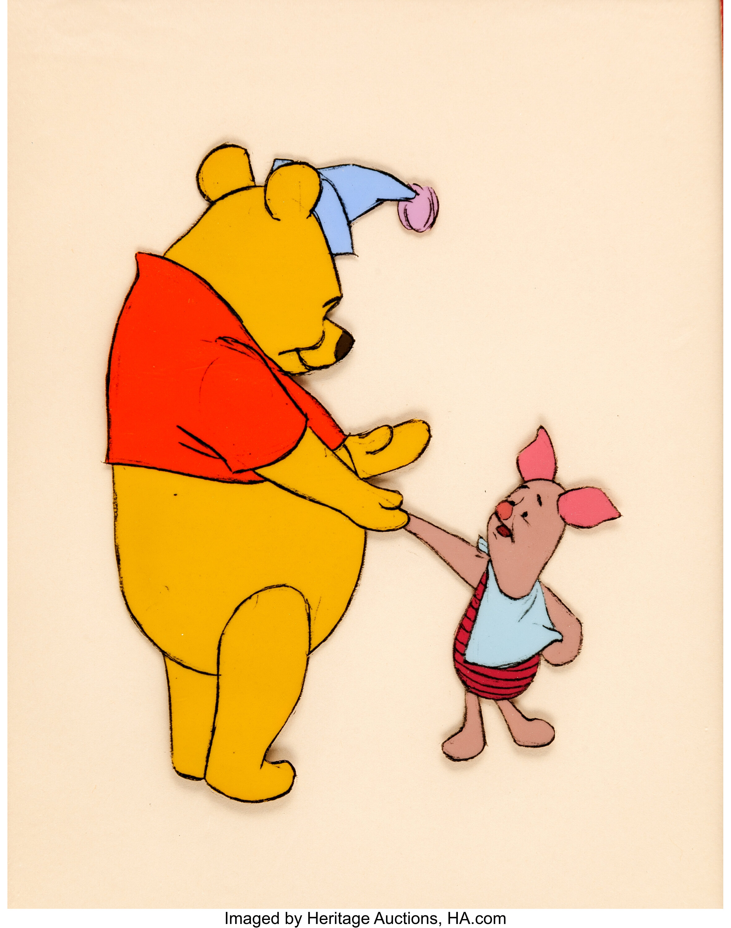 Winnie Pooh and the Blustery Day Winnie and Piglet Production Cel | Lot ...