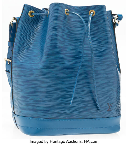 At Auction: Louis Vuitton, Louis Vuitton Blue Epi Leather Noe