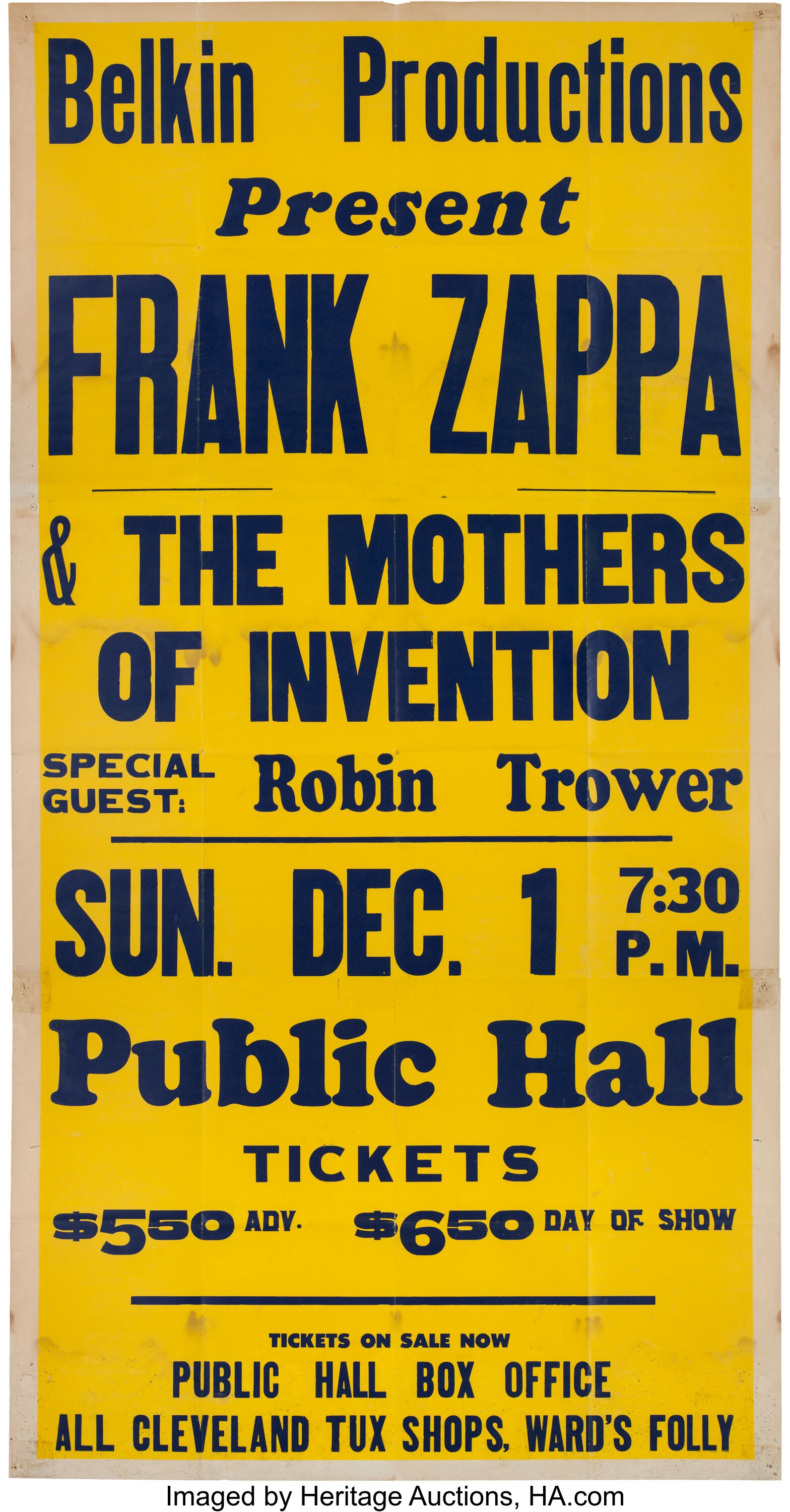 frank zappa concert posters