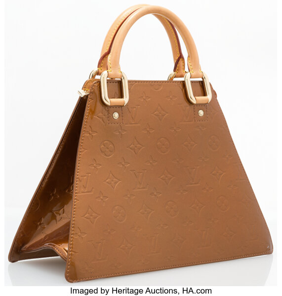 Louis Vuitton Bronze Monogram Vernis Leather Forsyth GM Bag. Very, Lot  #19005