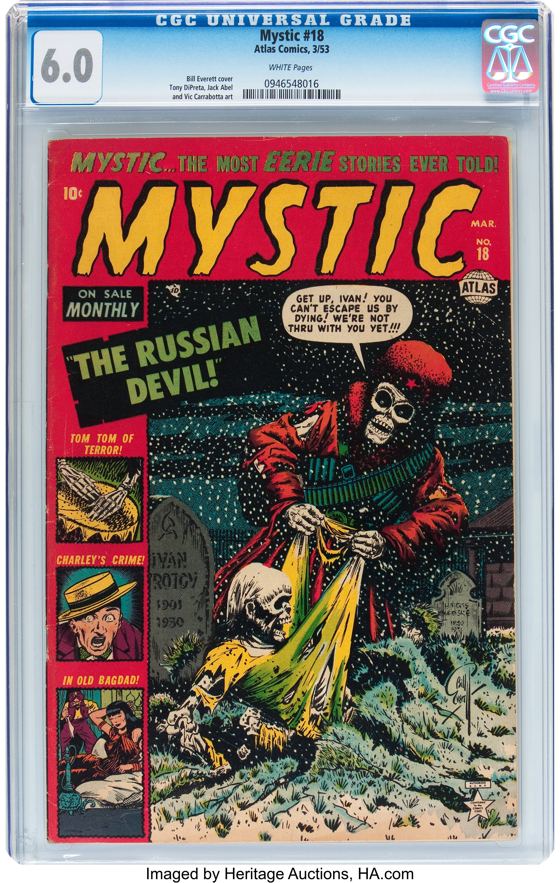 Mystic #18 (Atlas, 1953) CGC FN 6.0 White pages.... Golden Age | Lot #14394  | Heritage Auctions