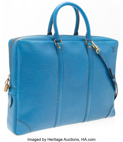 Sold at Auction: Louis Vuitton, Louis Vuitton Blue Epi Leather