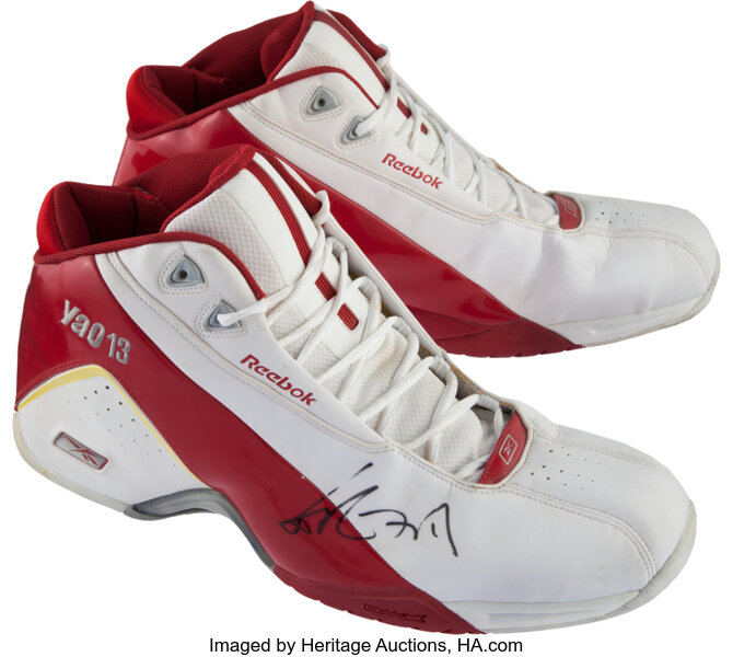 Yao Ming Signed Pair of (2) Reebok Yao HexRide Shoes (JSA ALOA)