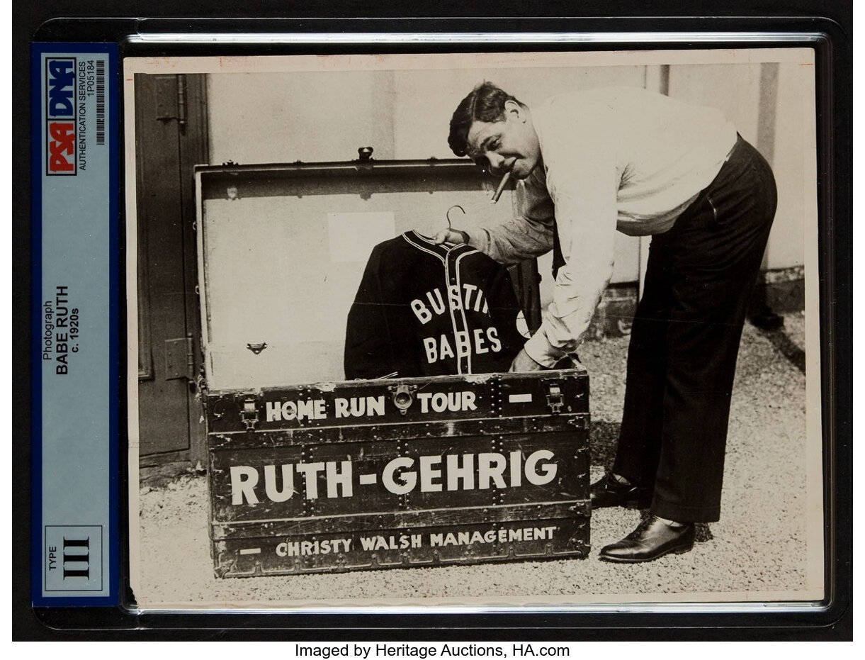 Circa 1919 Babe Ruth Original News Photograph, PSA/DNA Type 1., Lot  #51005